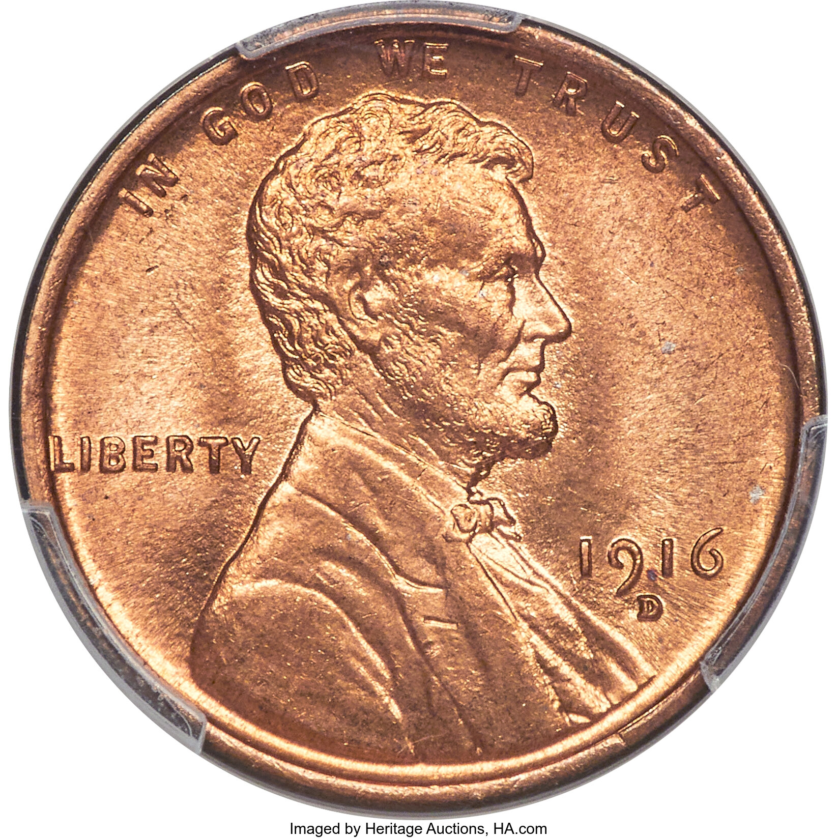 1916-D 1C MS66 Red PCGS. The 1916-D is much rarer than the 1916 Philadelphia issue in MS66 Red condition, though it is some...