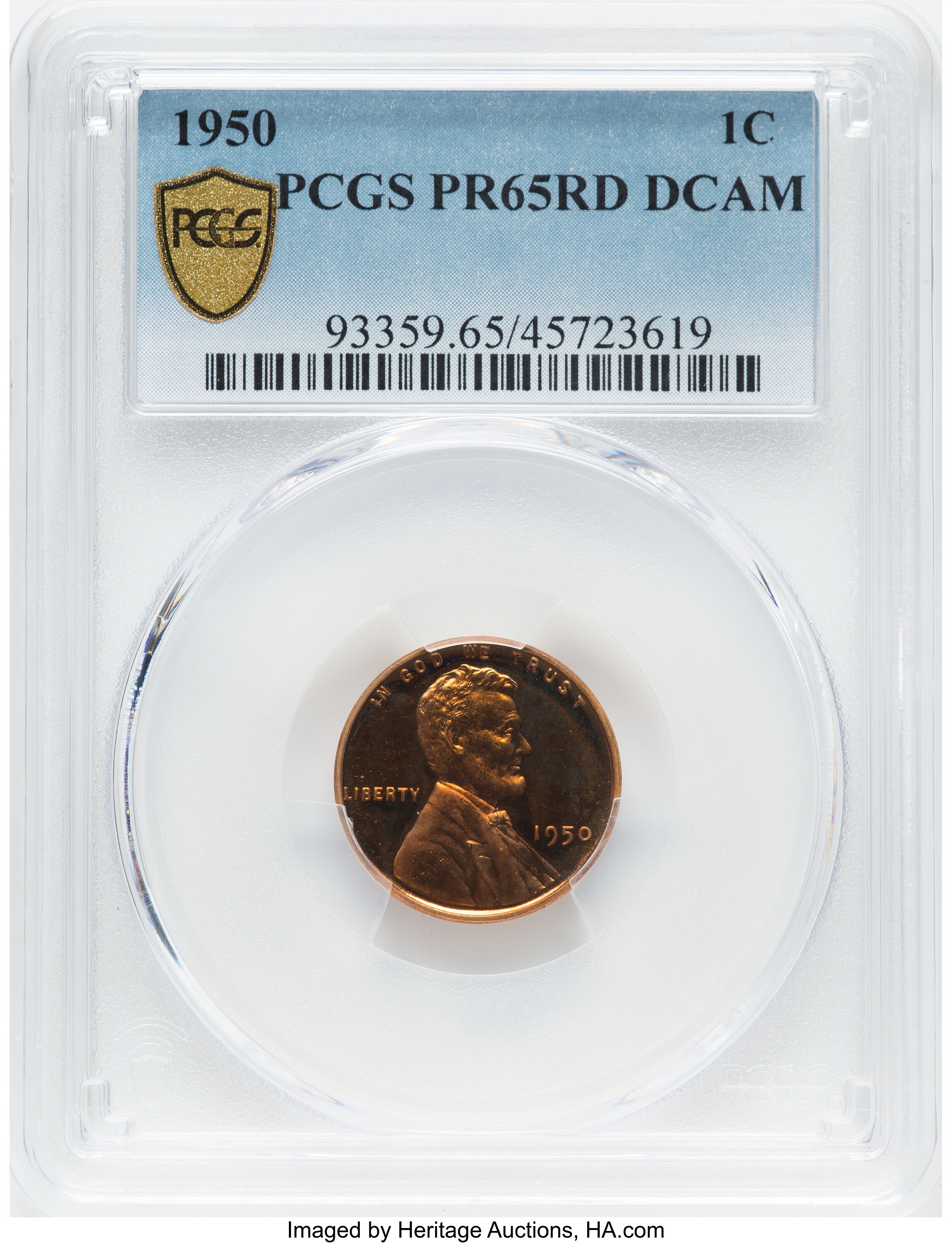 1950 1c PR RD DCAM PR65 RD DCAM thumbnail 10