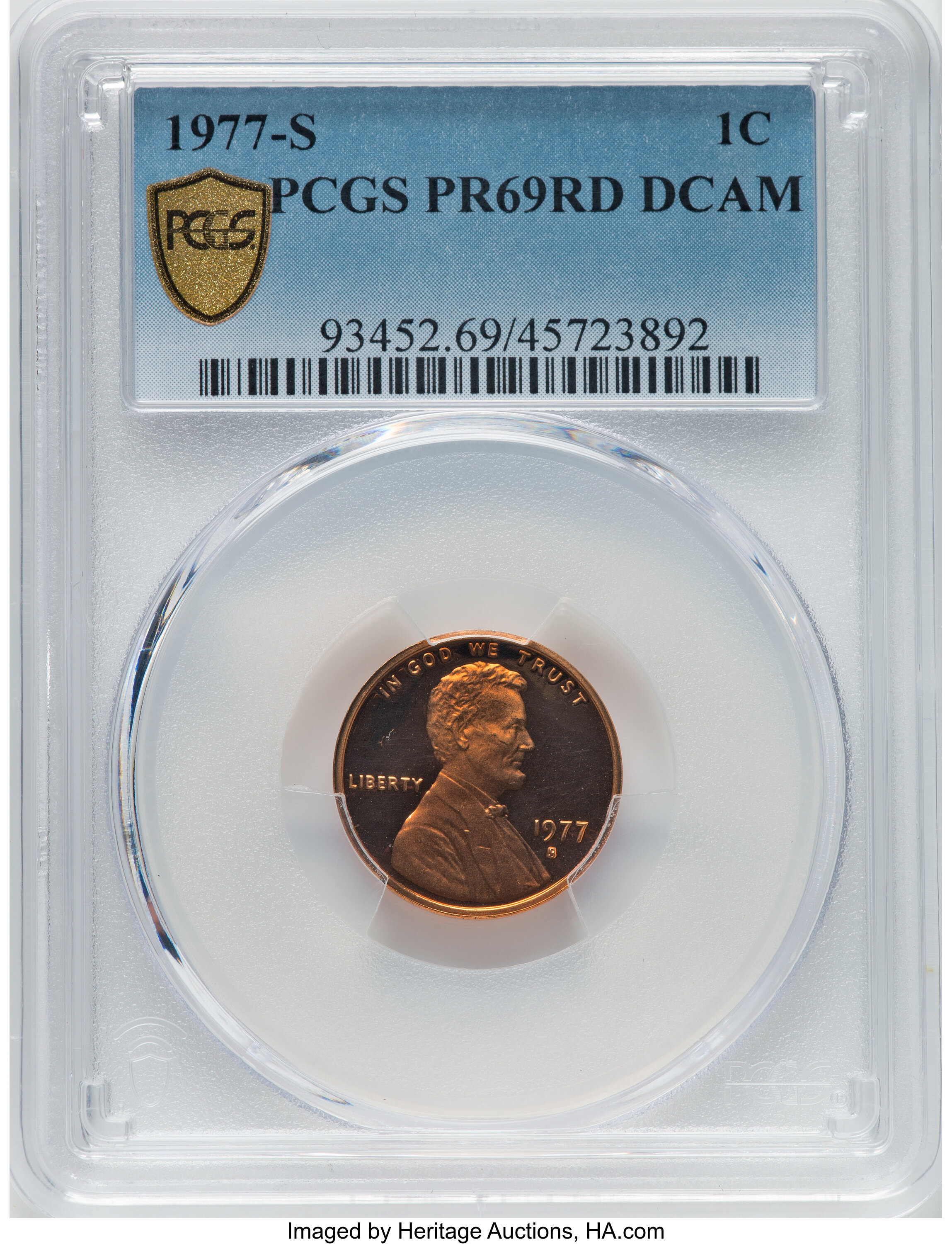 1977-S 1c PR RD DCAM PR69 RD DCAM thumbnail 4