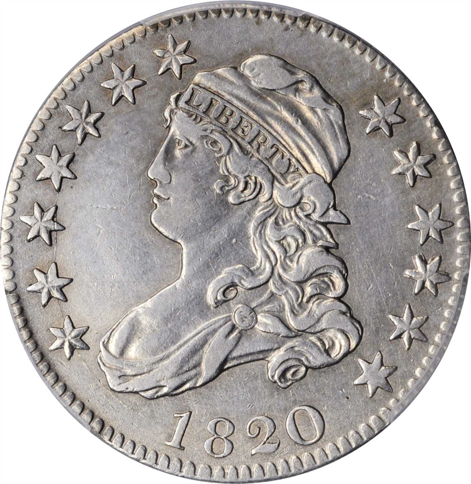 1820 Capped Bust Quarter. B-3. Rarity-3. Medium 0. Unc Details--Cleaned (PCGS).