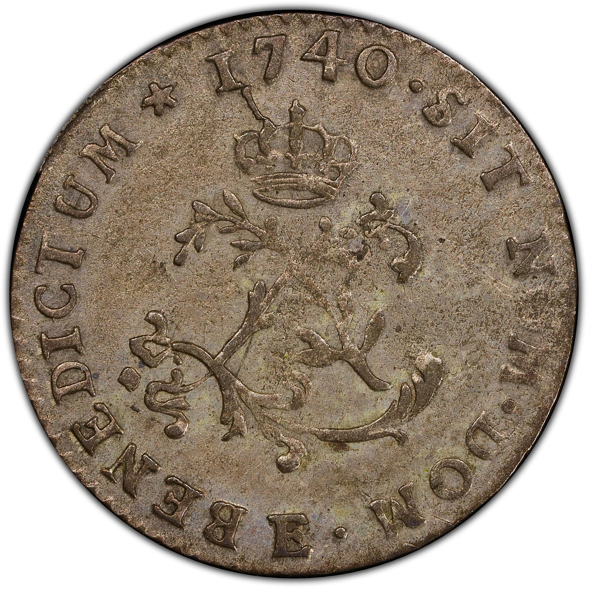 1740-E Sou Marque. Tours Mint. Vlack-78. Rarity-7. AU-53 (PCGS).