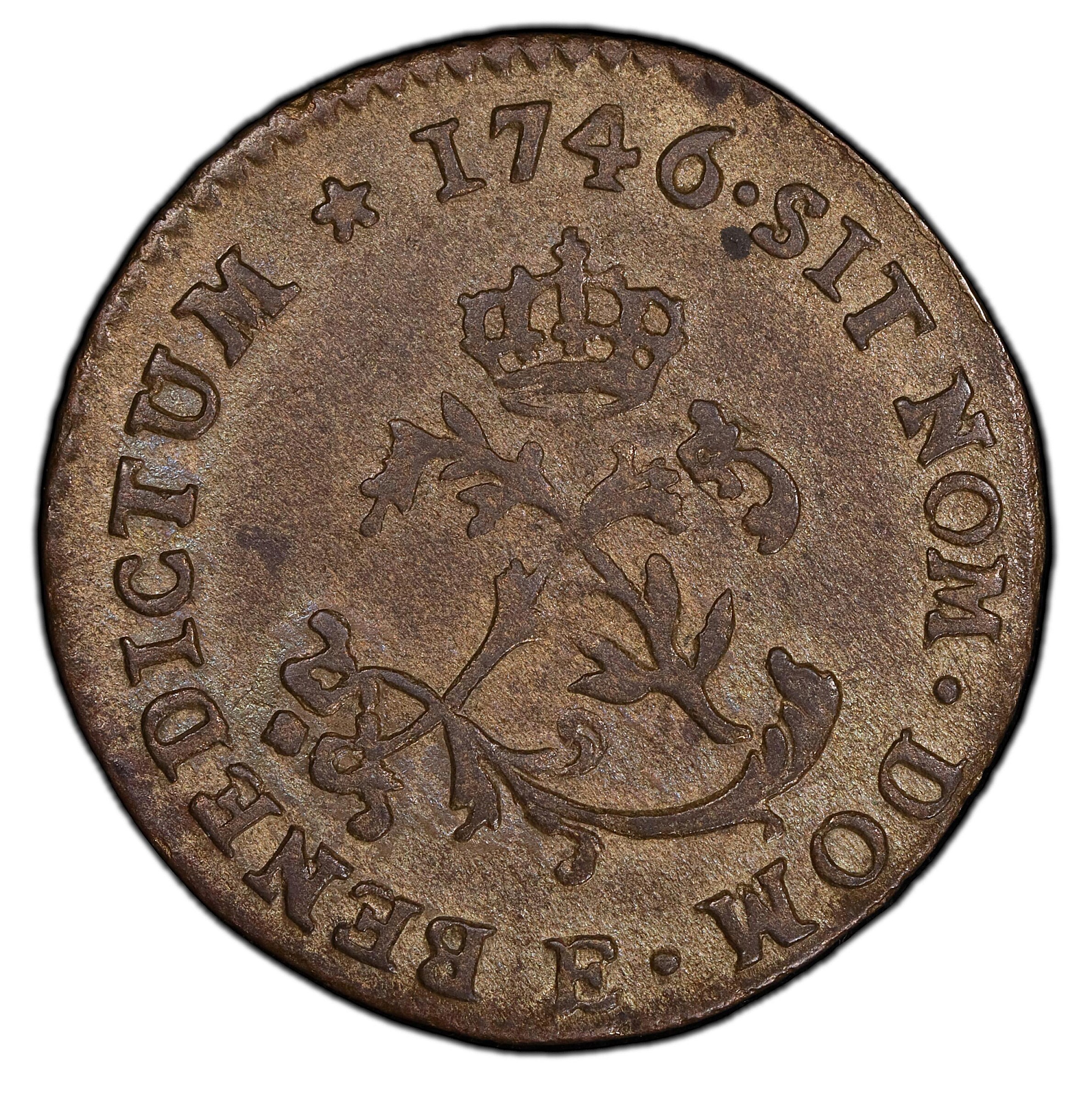 1746-E Sou Marque. Tours Mint. Vlack-84. Rarity-5. AU-50 (PCGS).
