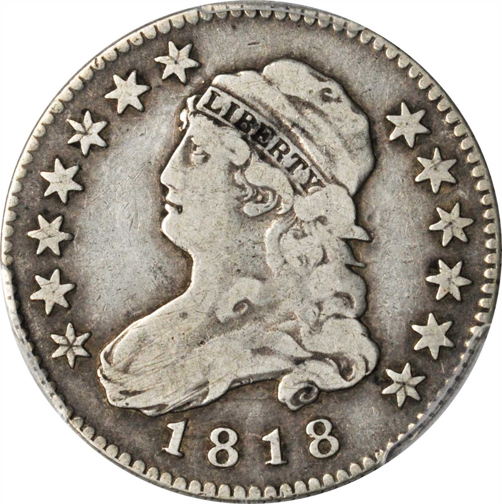 1818/5 25c Overdate, B-1 AG3 CAC thumbnail 15