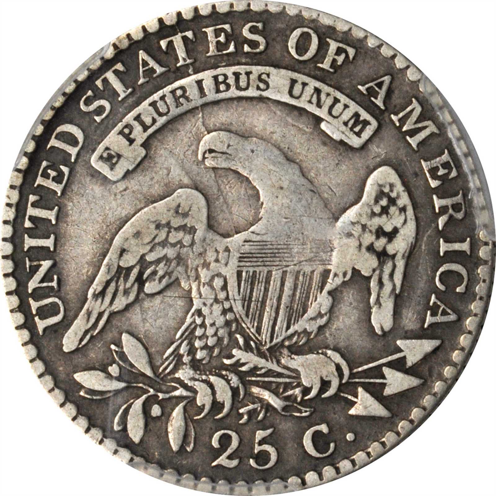 1818/5 25c Overdate, B-1 AG3 CAC thumbnail 16