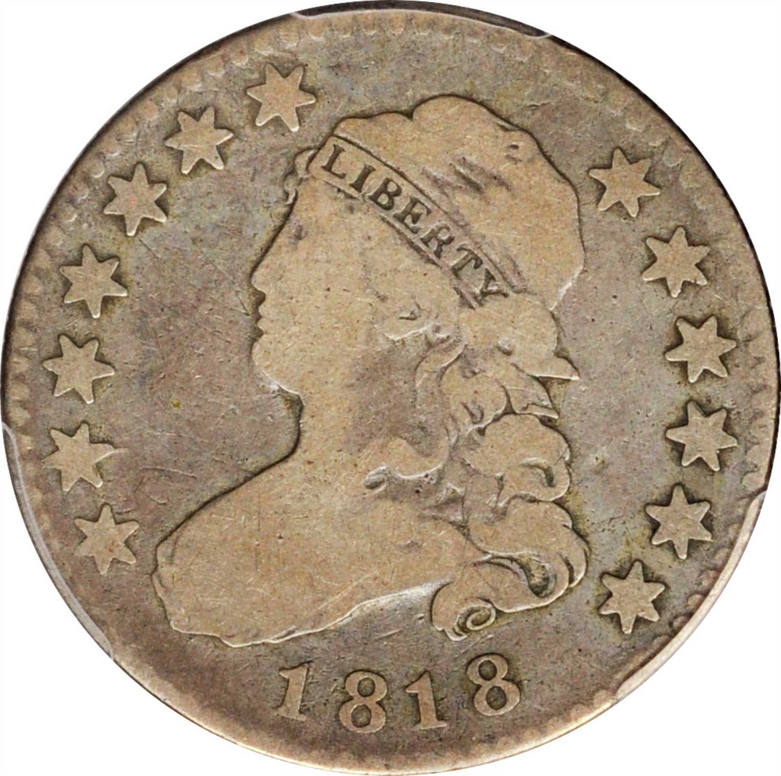 1818 Capped Bust Quarter. B-9. Rarity-5-. VG-8 (PCGS).