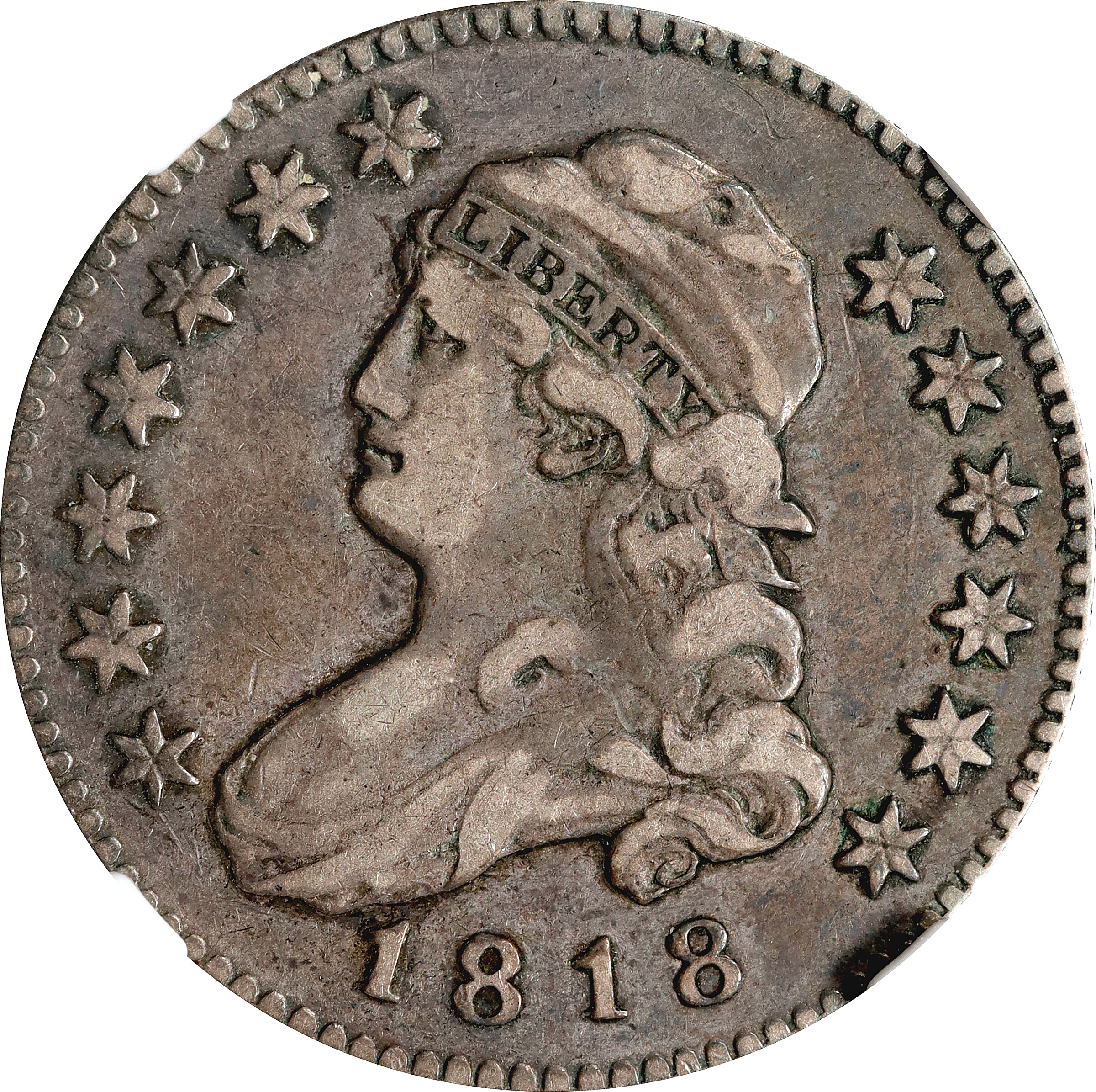 1818/5 Capped Bust Quarter. B-1. Rarity-2. VF-30 (NGC).