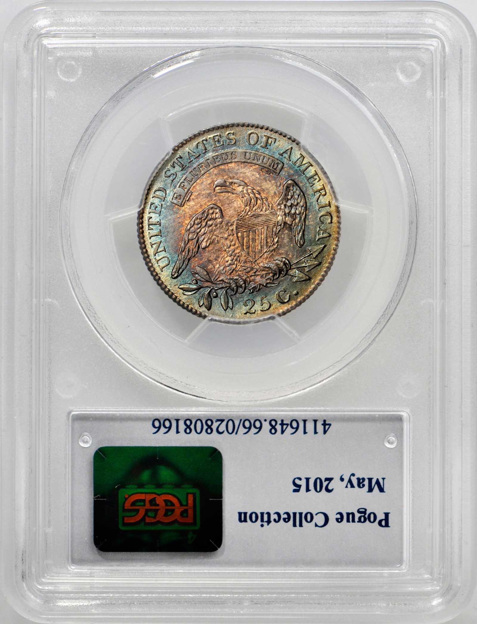 1818/5 25c Overdate, B-3 MS67 CAC thumbnail 6