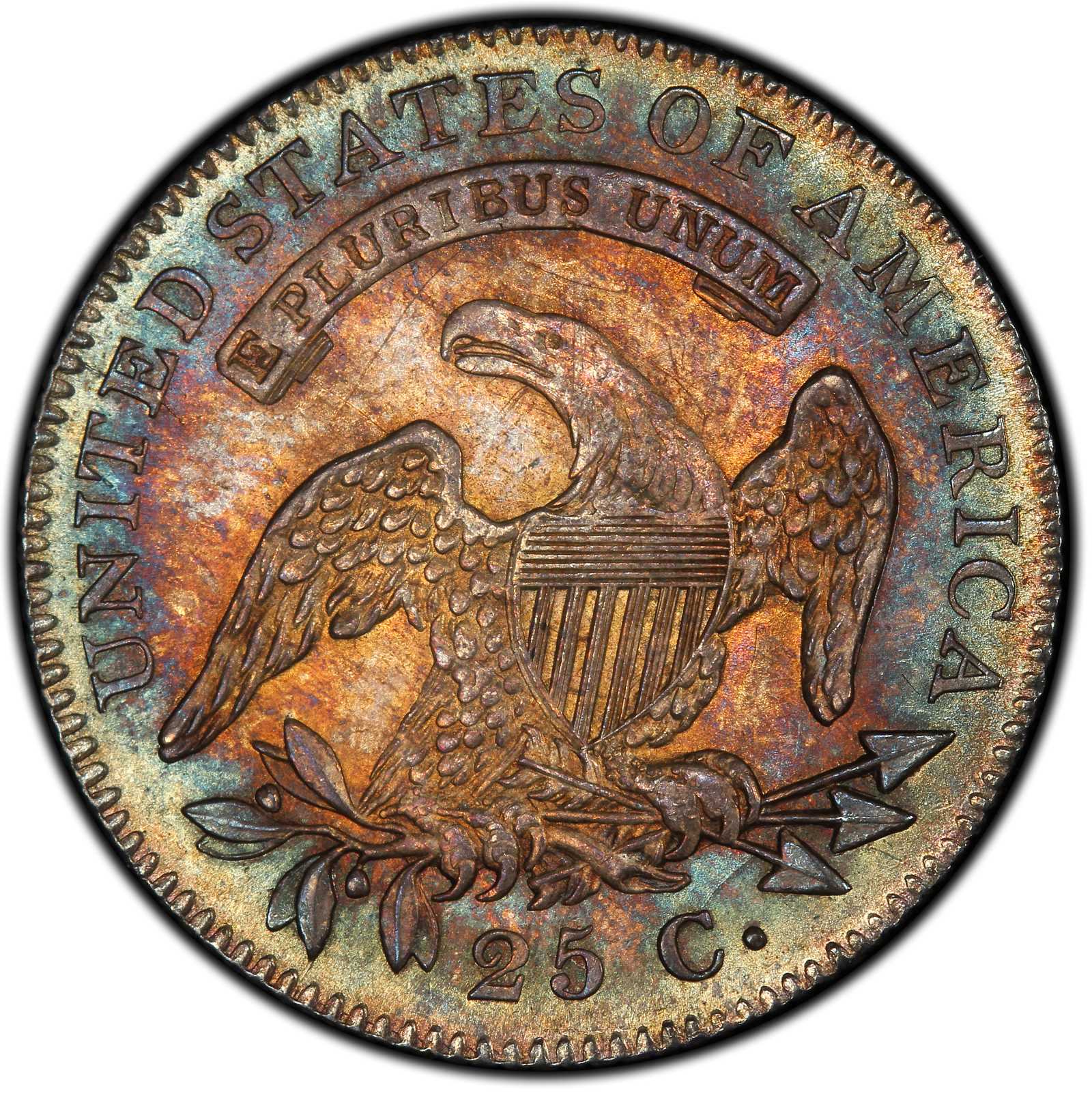 1820 25c Small 0, B-5 VG10 thumbnail 25