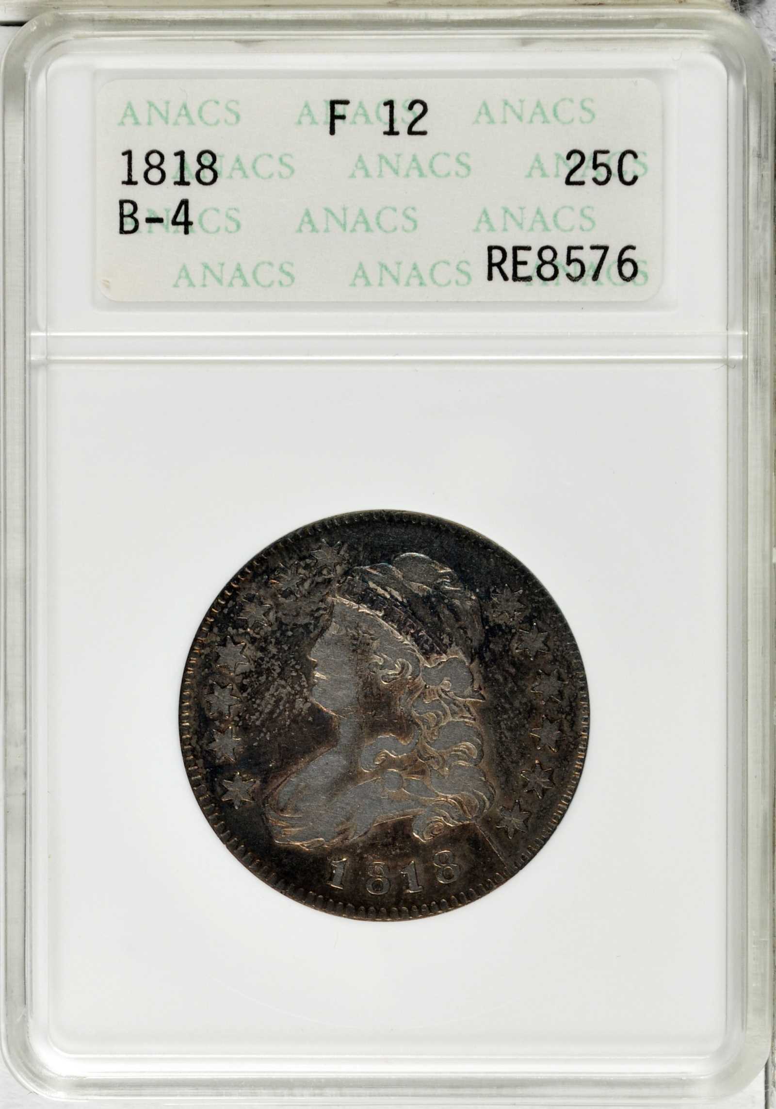 1818 25c B-4 AG3 CAC thumbnail 9