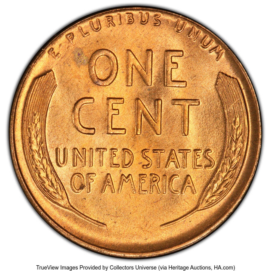 1934-D/D 1c Repunched Mintmark, FS-504 MS RD MS65 RD CAC thumbnail 2