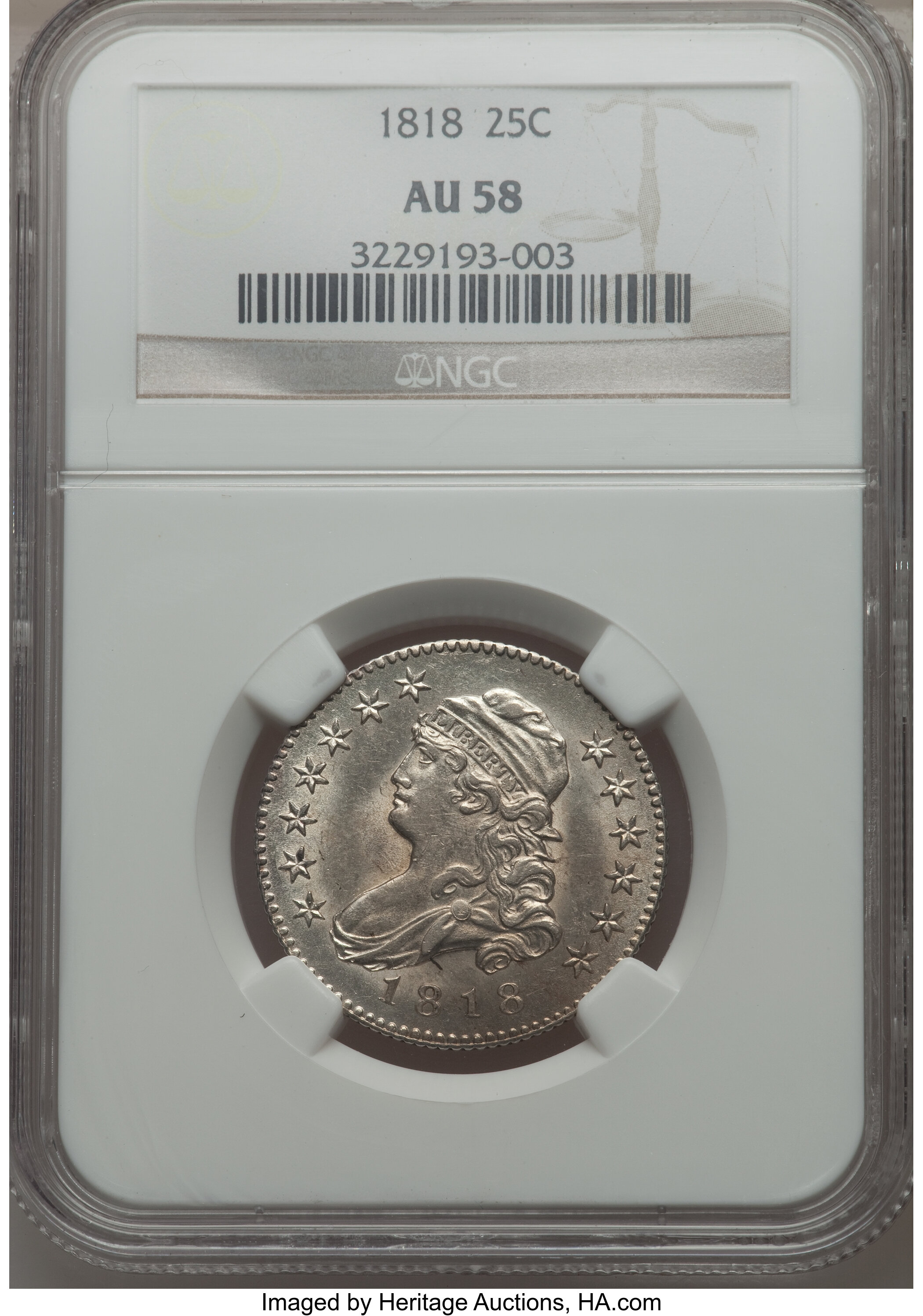 1818/5 25c MS63 CAC thumbnail 18