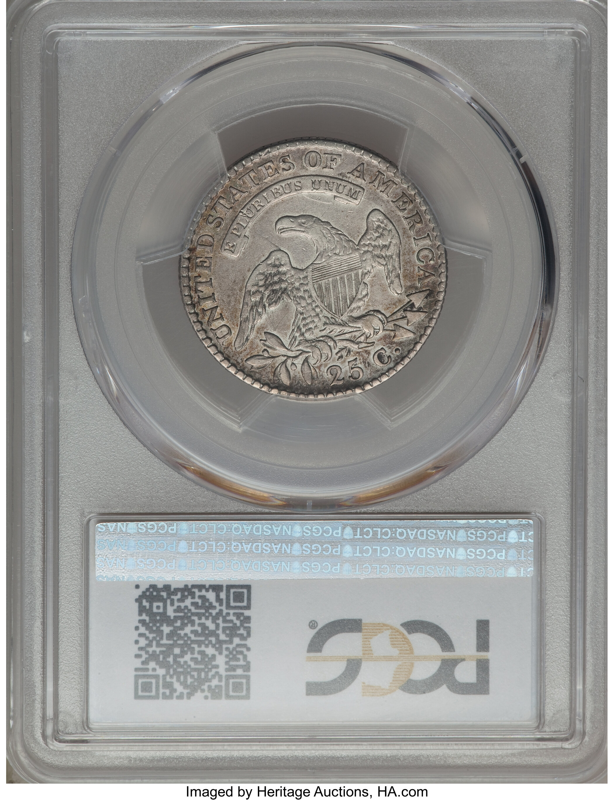 1818/5 25c Overdate, B-1 AG3 CAC thumbnail 22