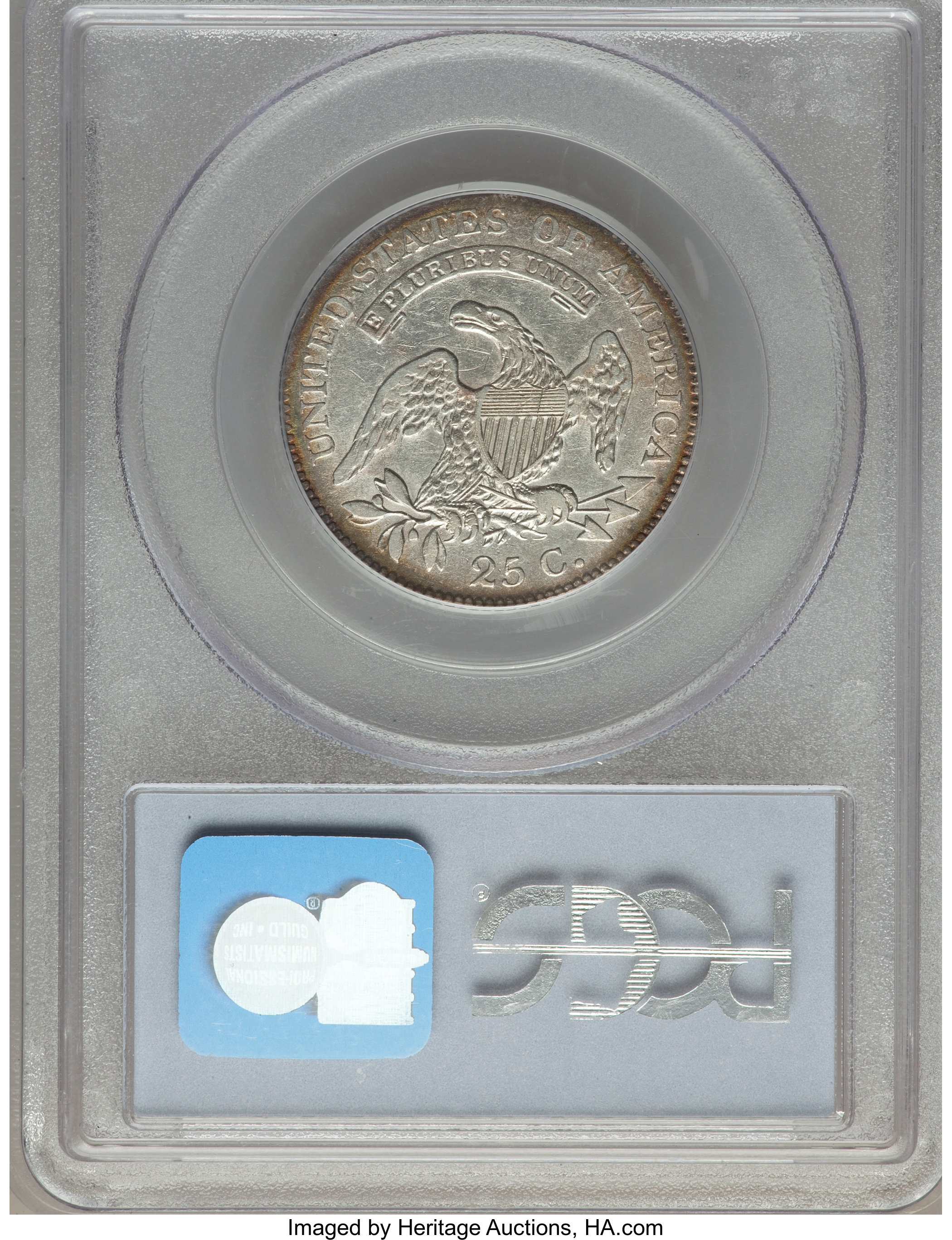 1818 25c B-4 AG3 CAC thumbnail 25