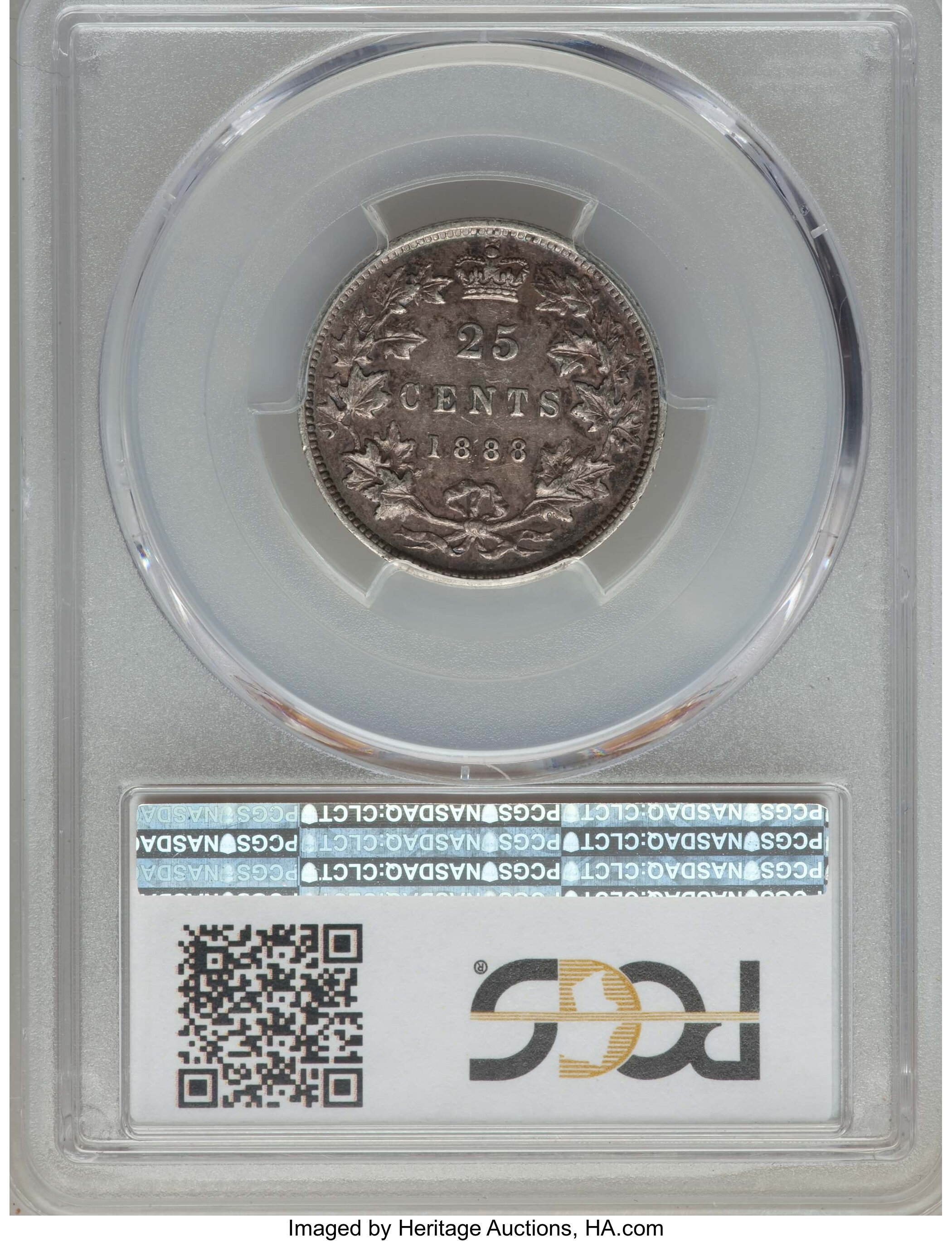 1888 25c Narrow 8 AU50 thumbnail 4
