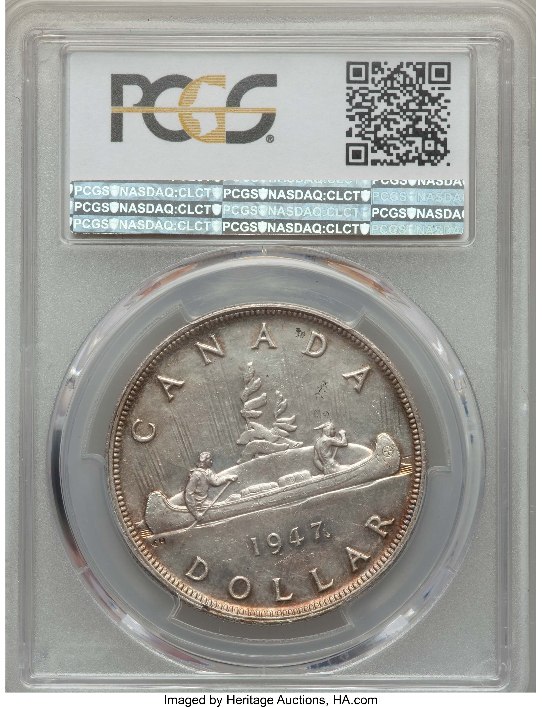 1947 S$1 Maple Leaf MS (KM-37) MS62 thumbnail 14