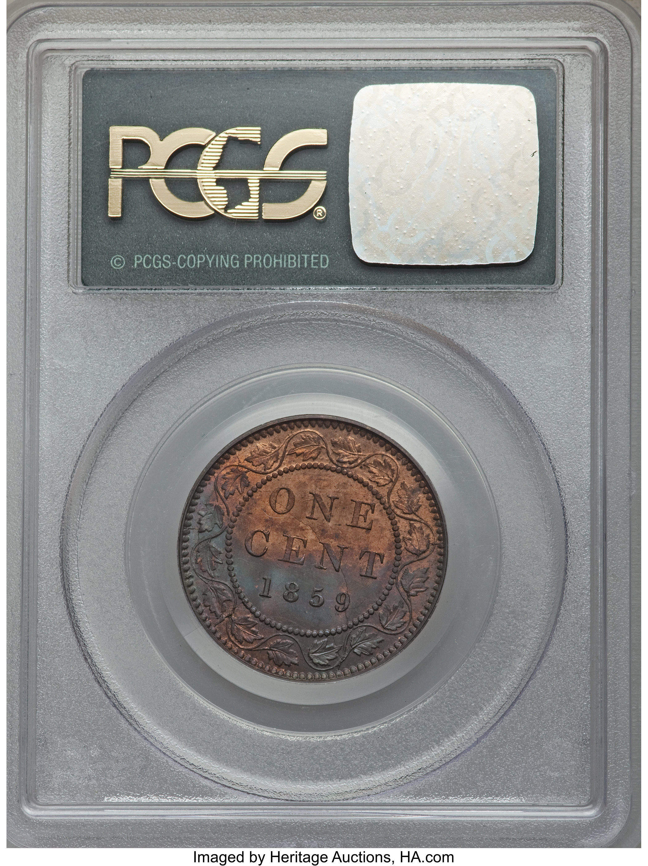 1859 1c Province of Canada, Narrow 9 MS RB MS64 RB thumbnail 9