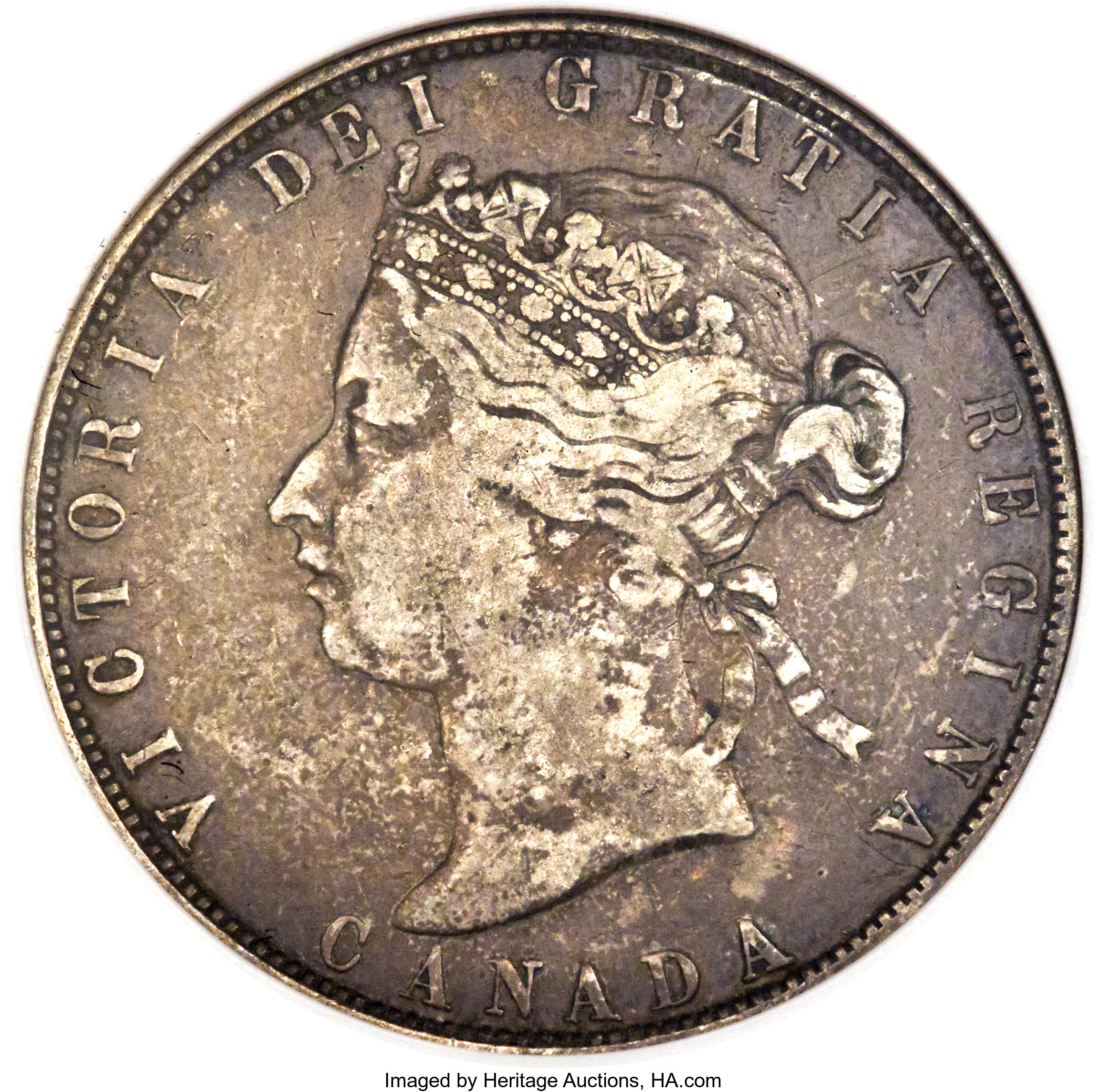 Canada: Victoria "No LCW" 50 Cents 1870 VF20 ANACS,...