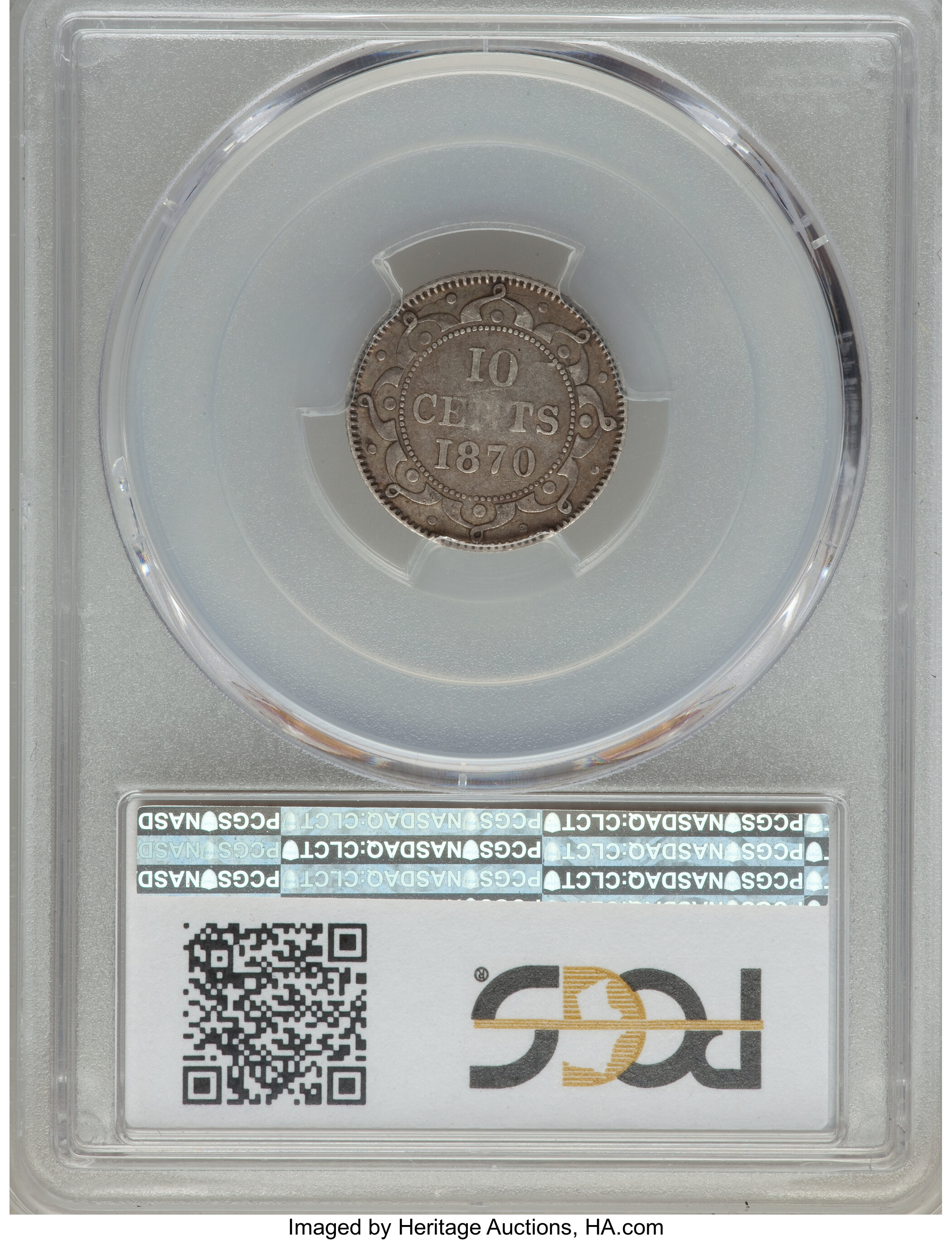 1870 10c Newfoundland, Reeded Edge AU58 thumbnail 12