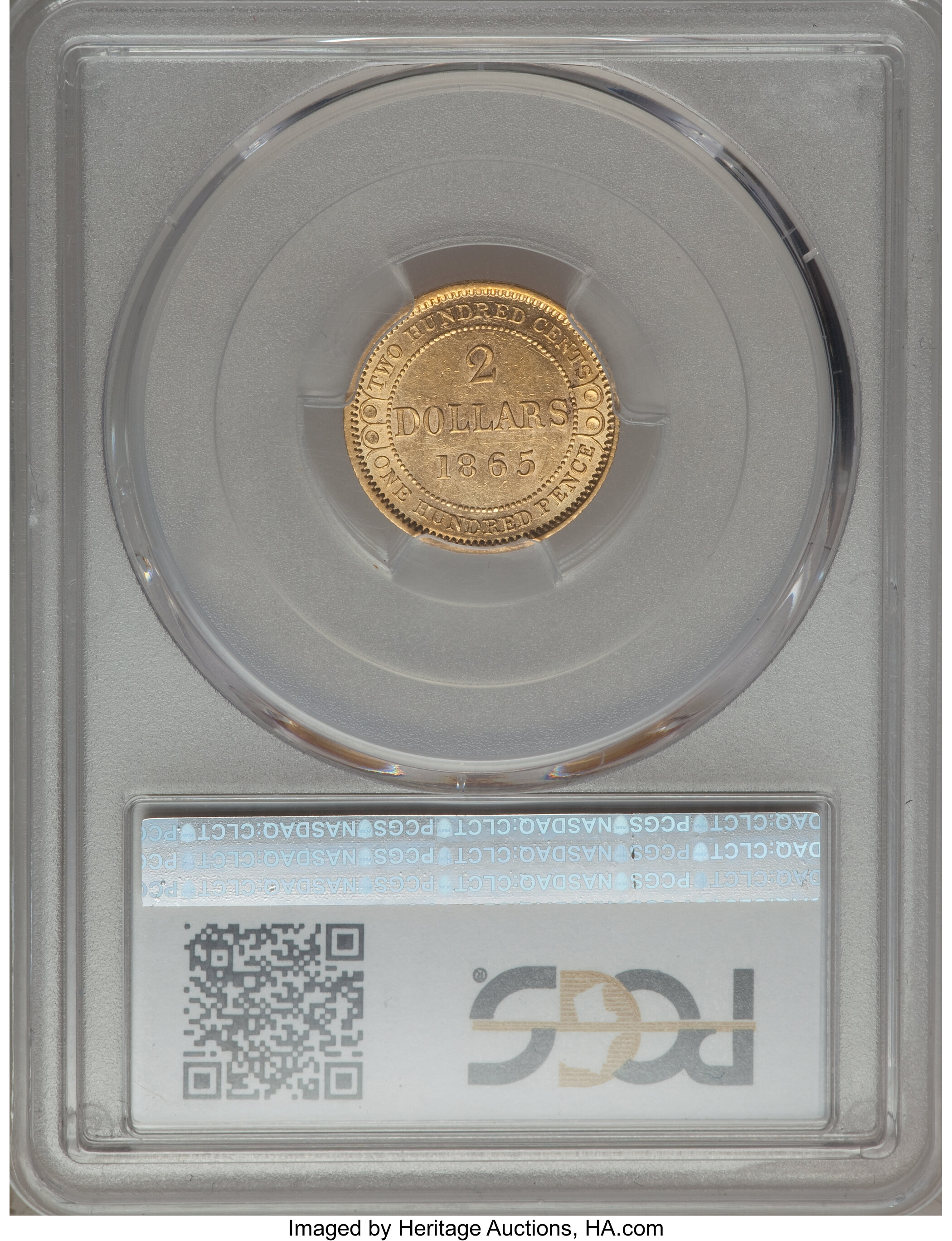 1865 $2 Newfoundland AU55 thumbnail 15