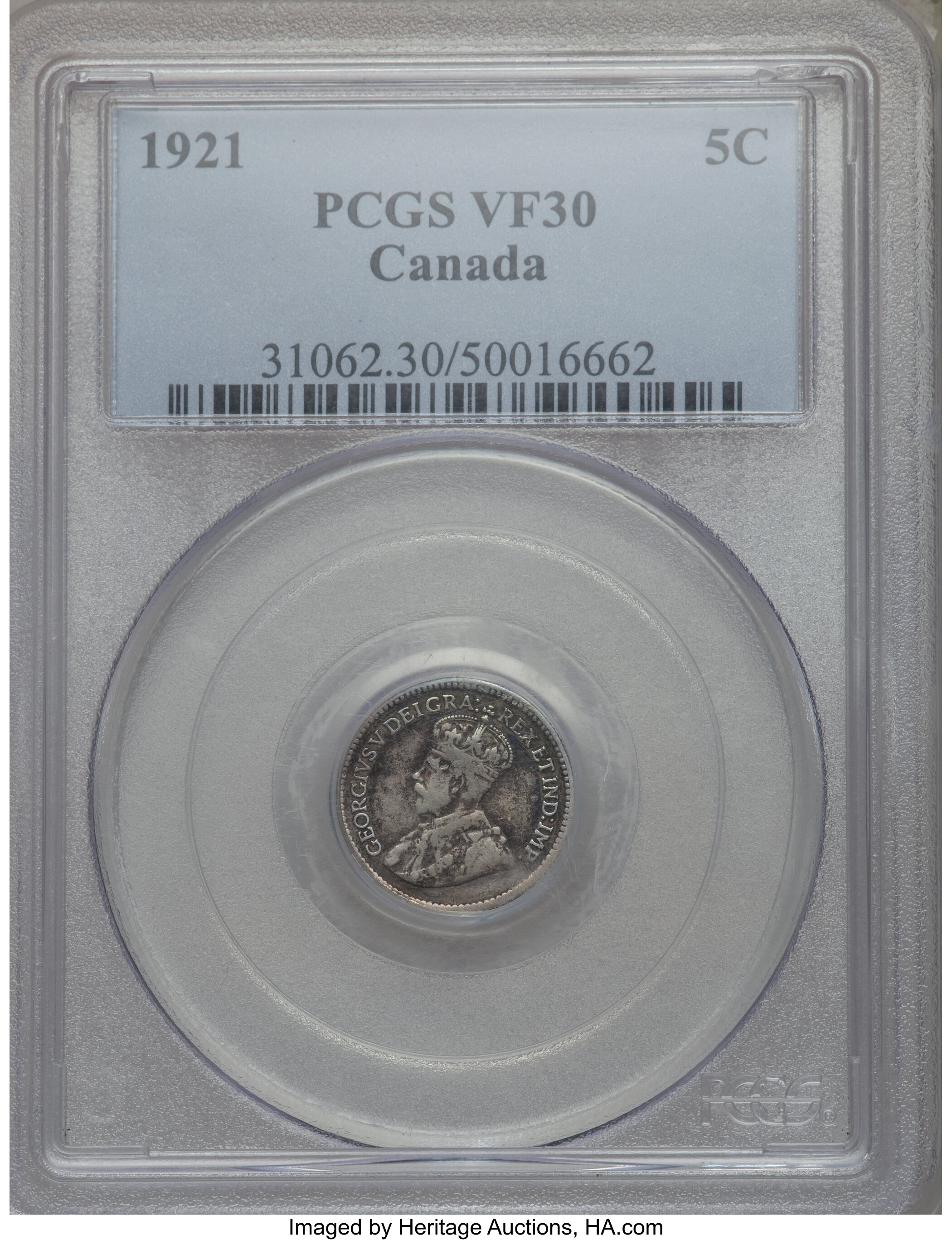 George V 5c Silver, 1911-1921 [Type] VF30 thumbnail 2