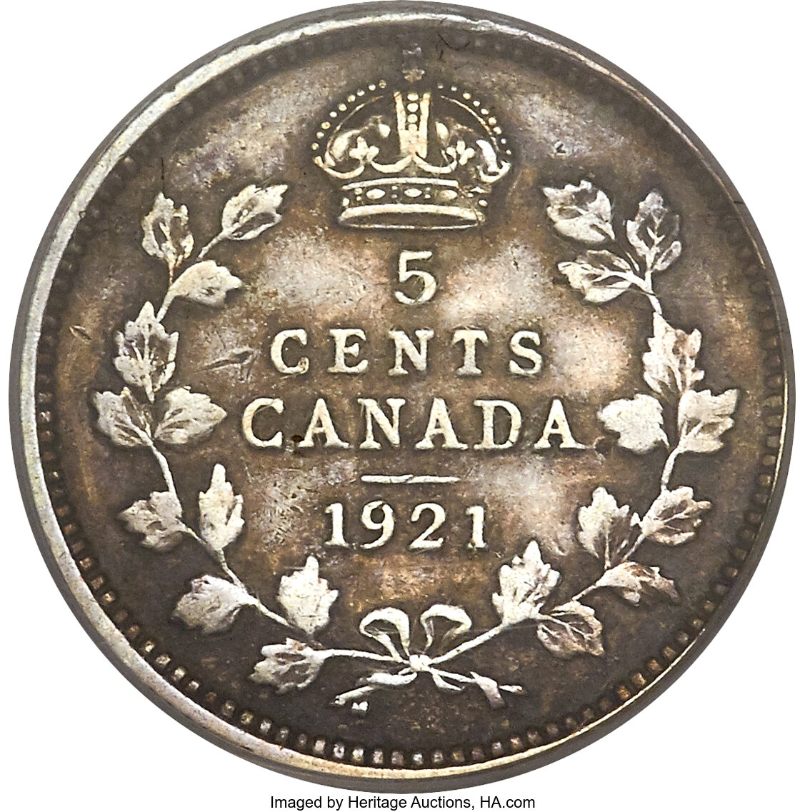 George V 5c Silver, 1911-1921 [Type] VF30 thumbnail 4