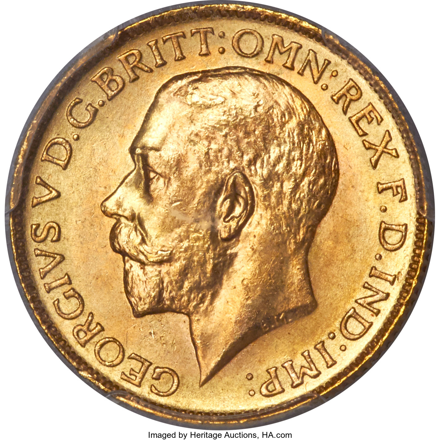 Canada: George V gold Sovereign 1914-C MS65 PCGS,...