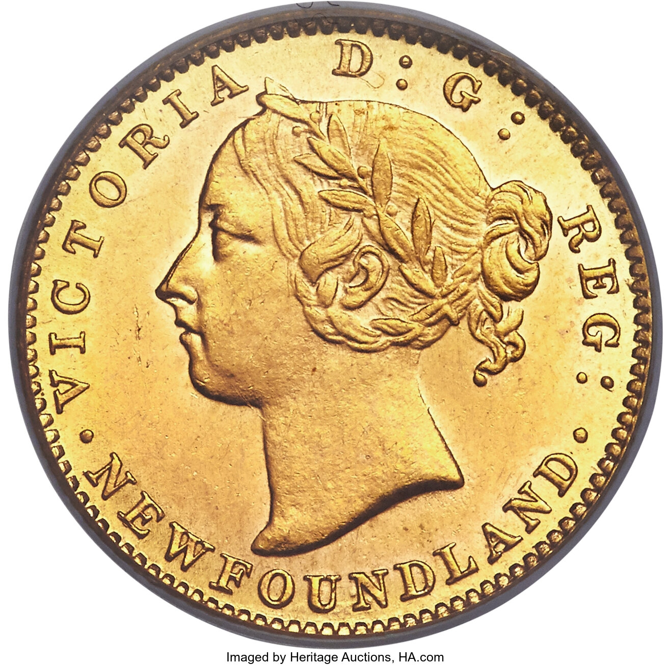 Canada: Newfoundland. Victoria gold 2 Dollars 1882-H MS64 PCGS,...