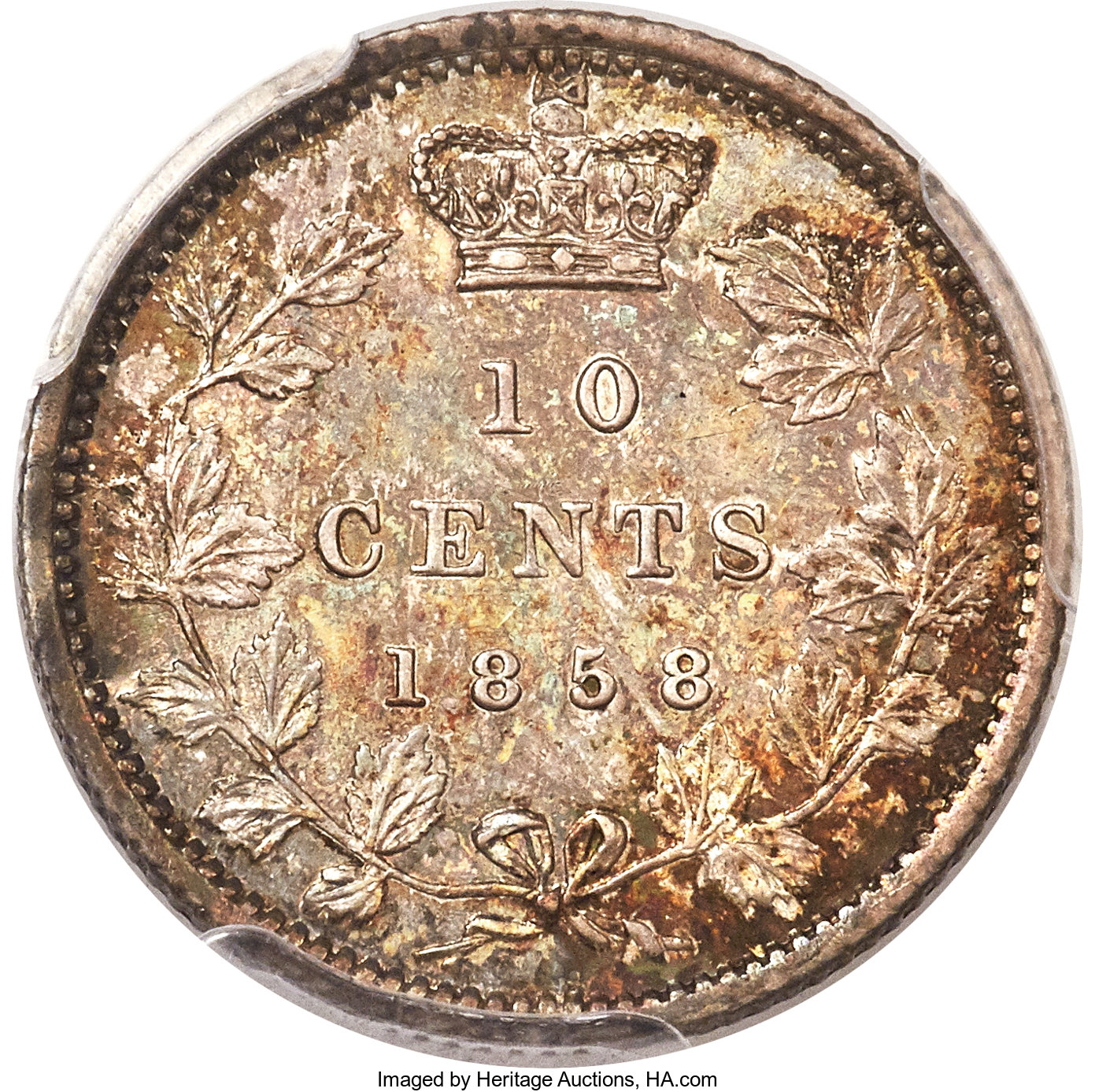 1858 10c Province of Canada MS63 thumbnail 12