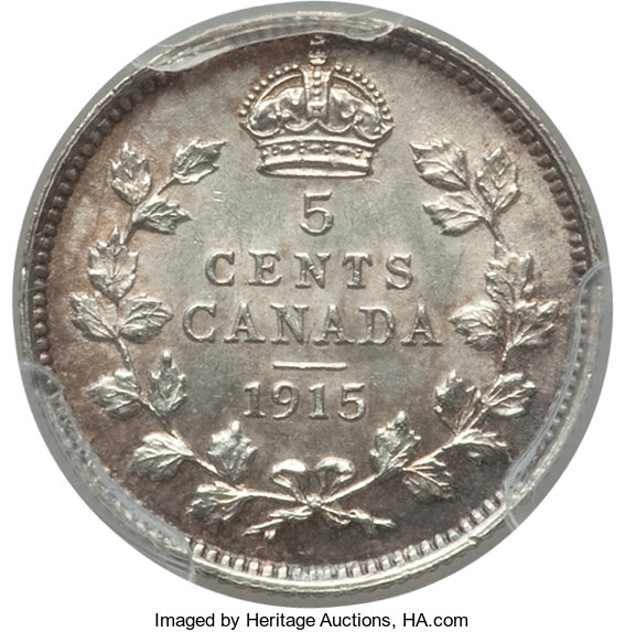 George V 5c Silver, 1911-1921 [Type] MS61 thumbnail 7