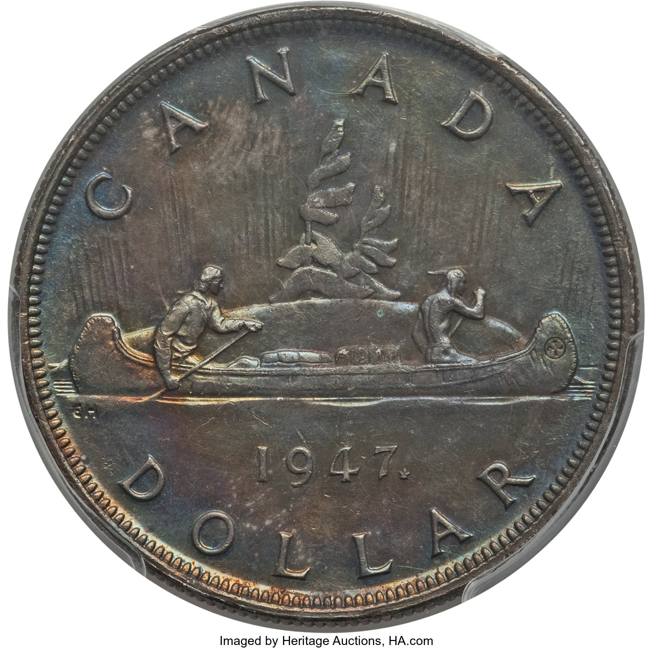 1947 S$1 Maple Leaf MS (KM-37) MS63 thumbnail 18