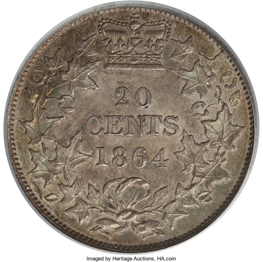 1864 20c New Brunswick MS61 thumbnail 4