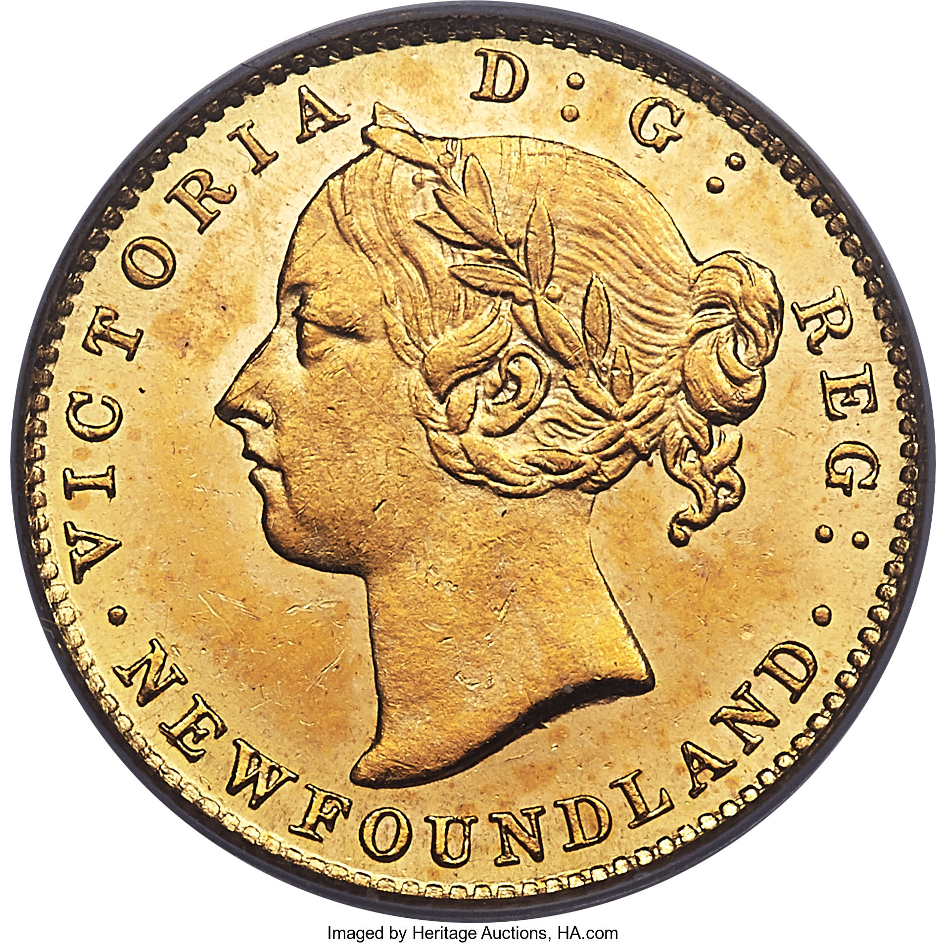 Canada: Newfoundland. Victoria gold 2 Dollars 1888 MS63 PCGS,...