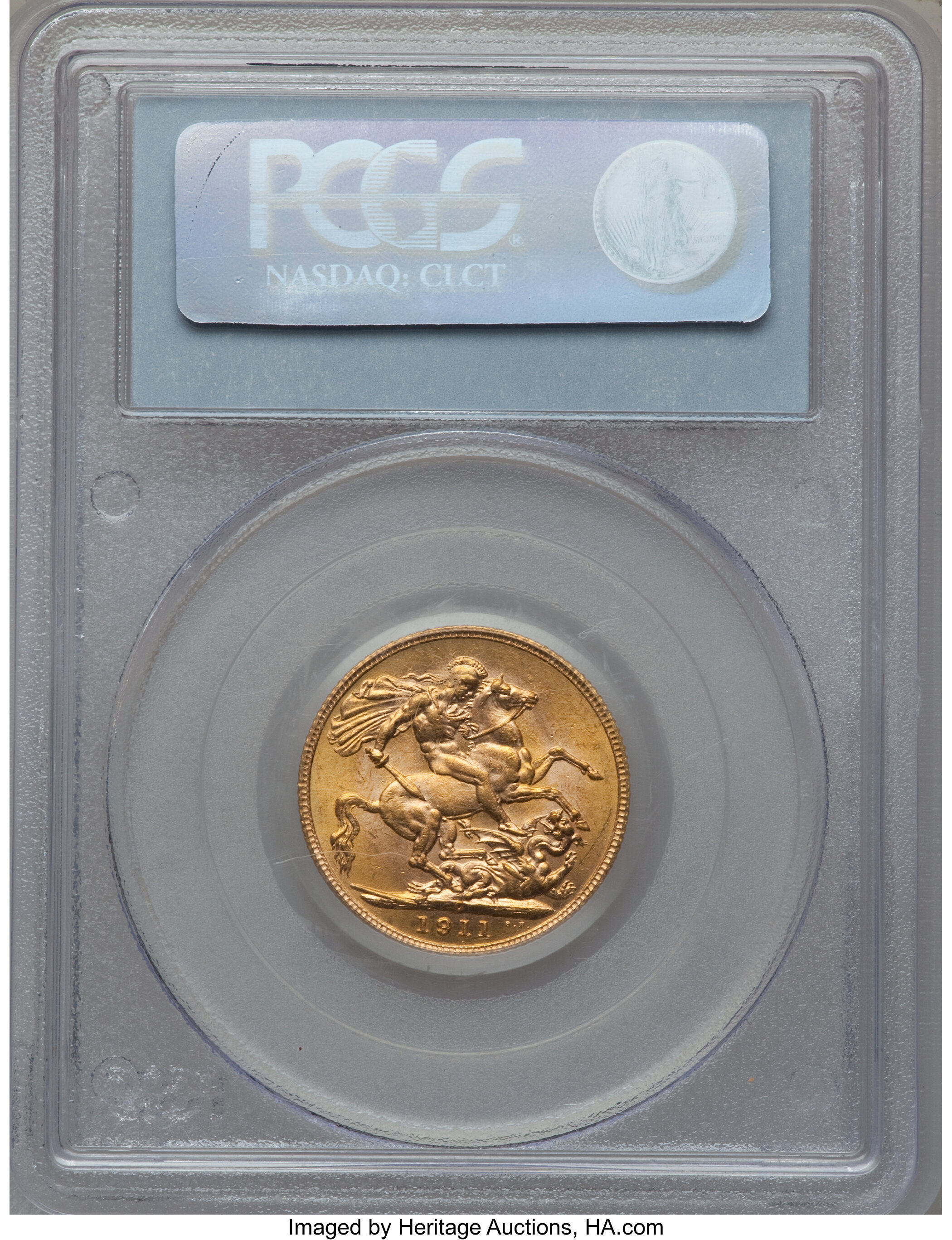 George V Sov    Gold, 1911-1919 [Type] VF25 thumbnail 4