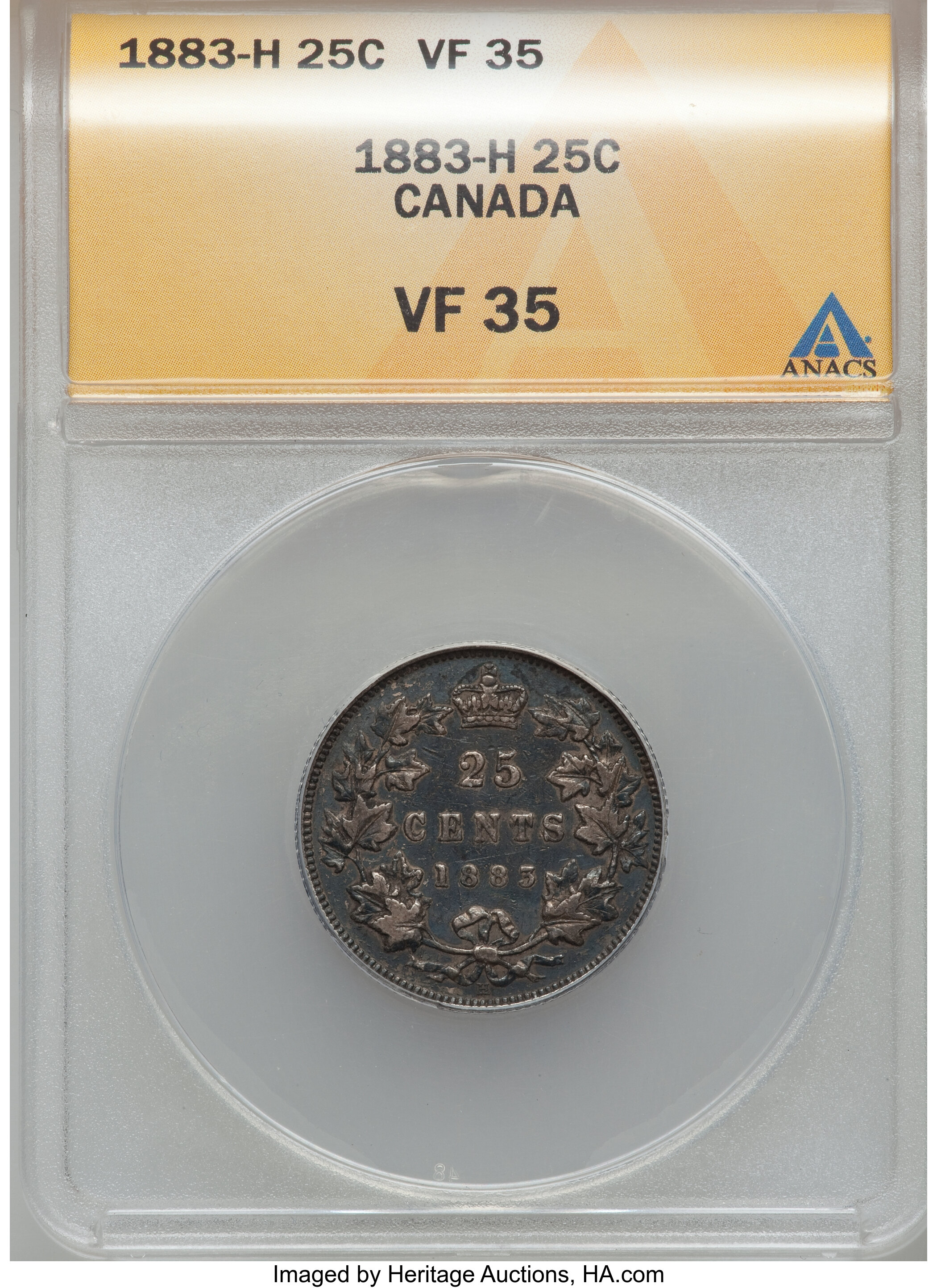 Canada: Victoria 25 Cents 1883-H,...