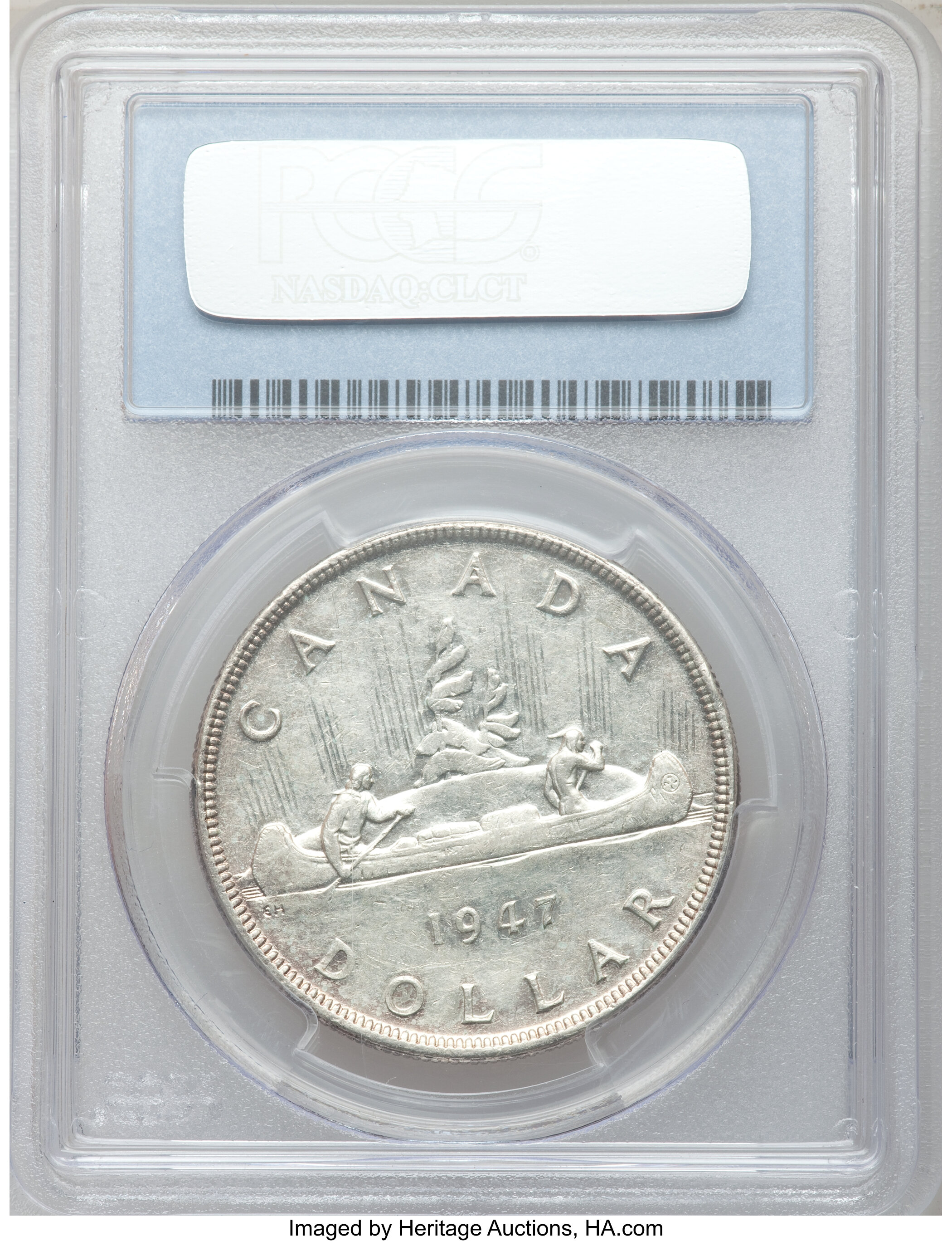 1947 S$1 Blunt 7 MS (KM-37) AU55 thumbnail 6