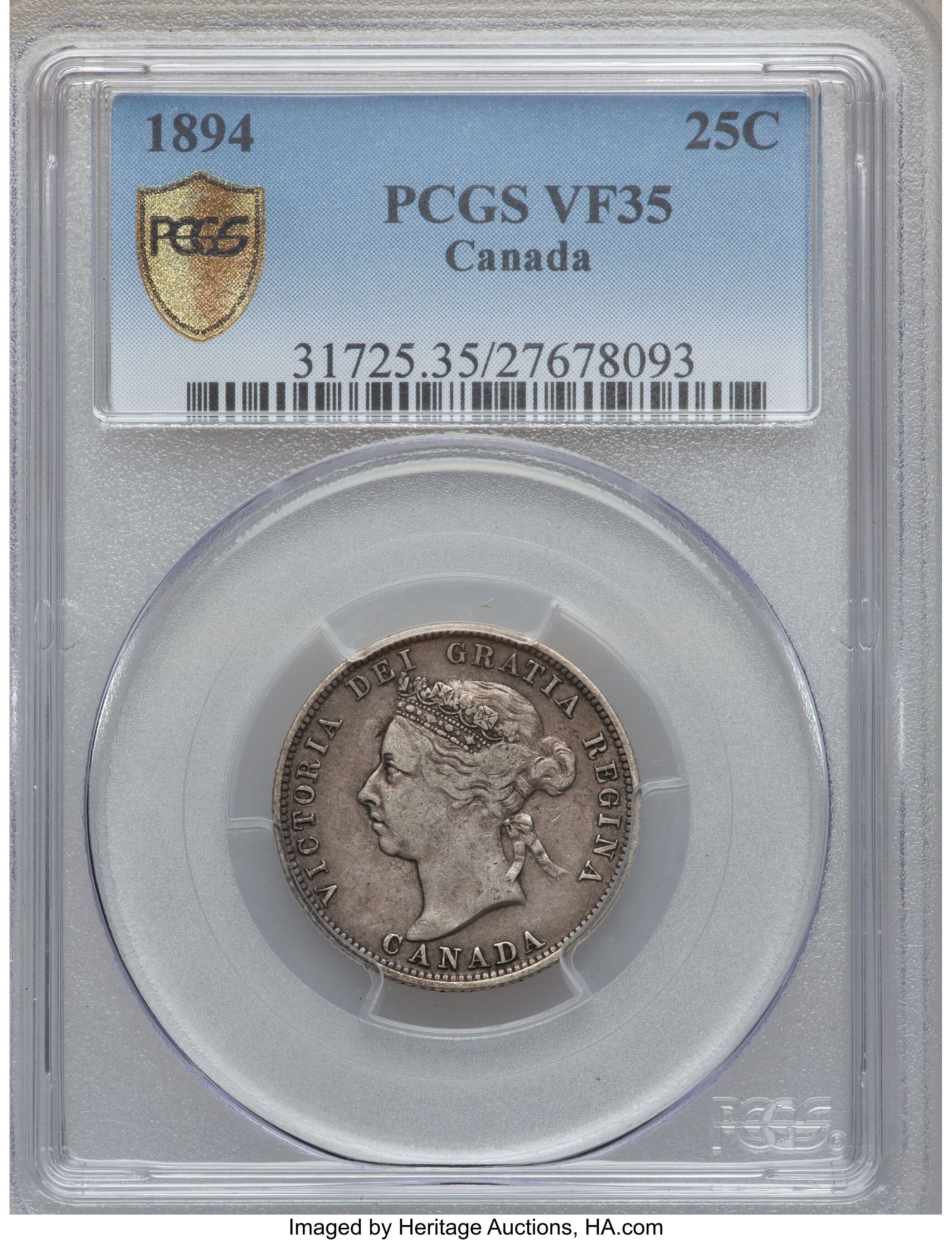 Canada: Victoria 25 Cents 1894,...