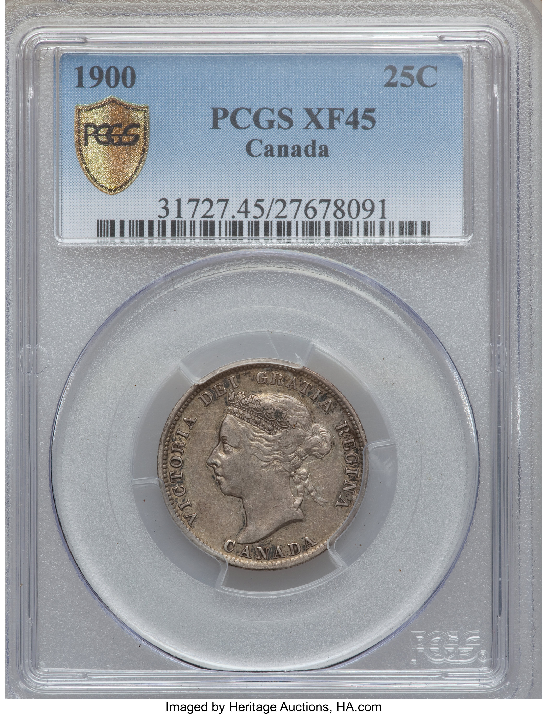 Canada: Victoria 25 Cents 1900,...