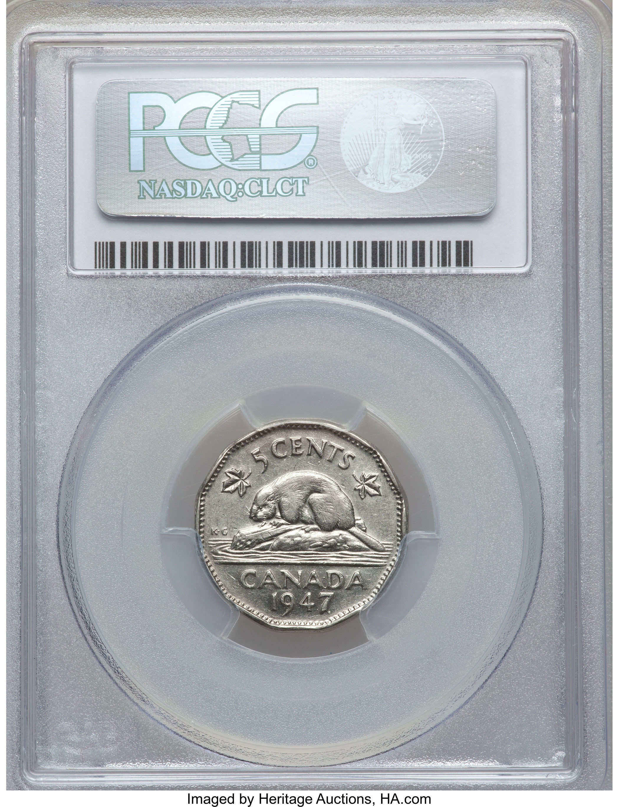1947 5c Beaver, Dot G4 thumbnail 2
