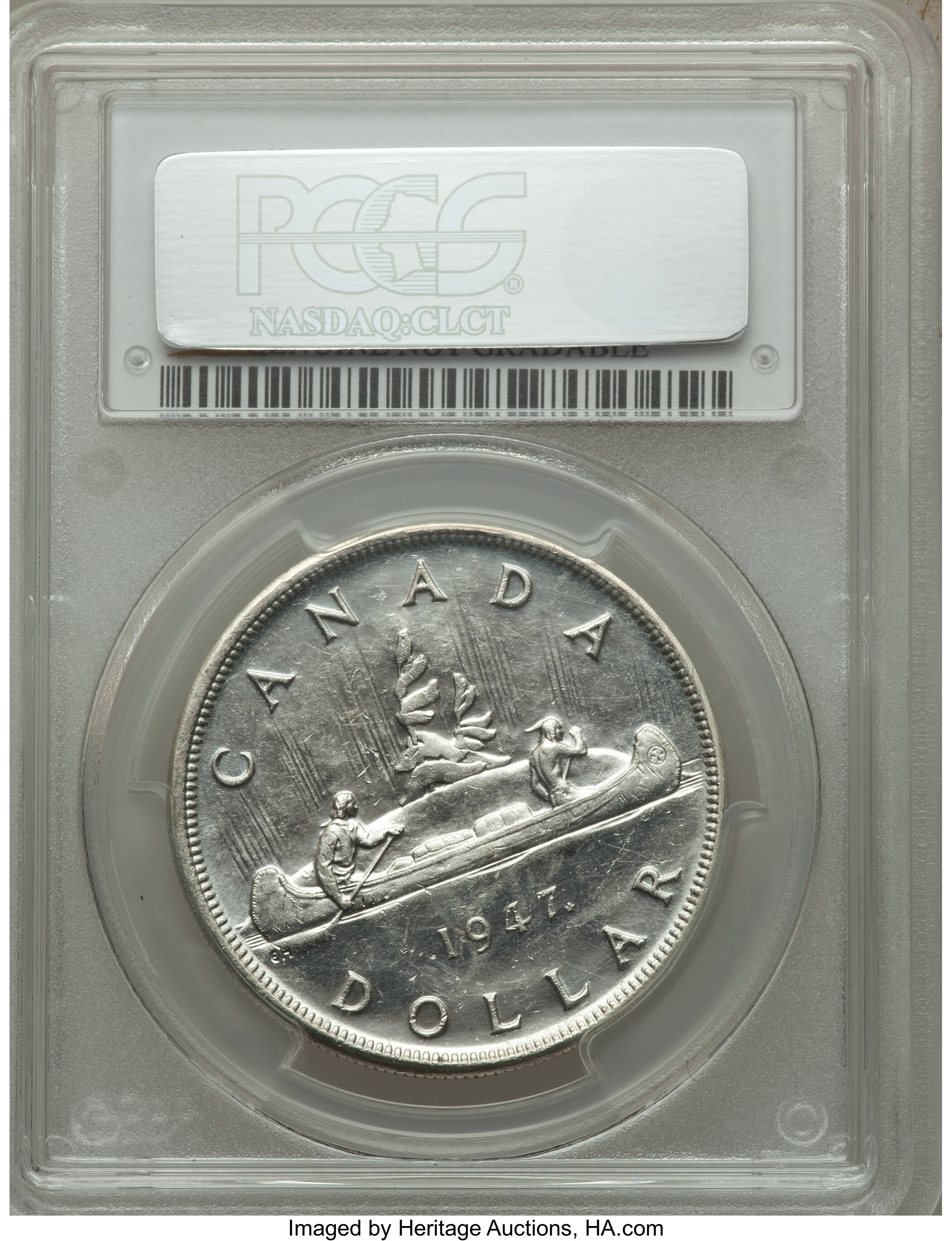 1947 S$1 Maple Leaf MS (KM-37) VF30 thumbnail 15