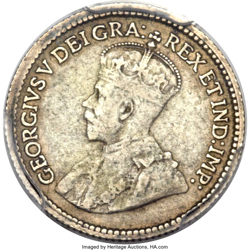 Canada: George V 5 Cents 1921,...