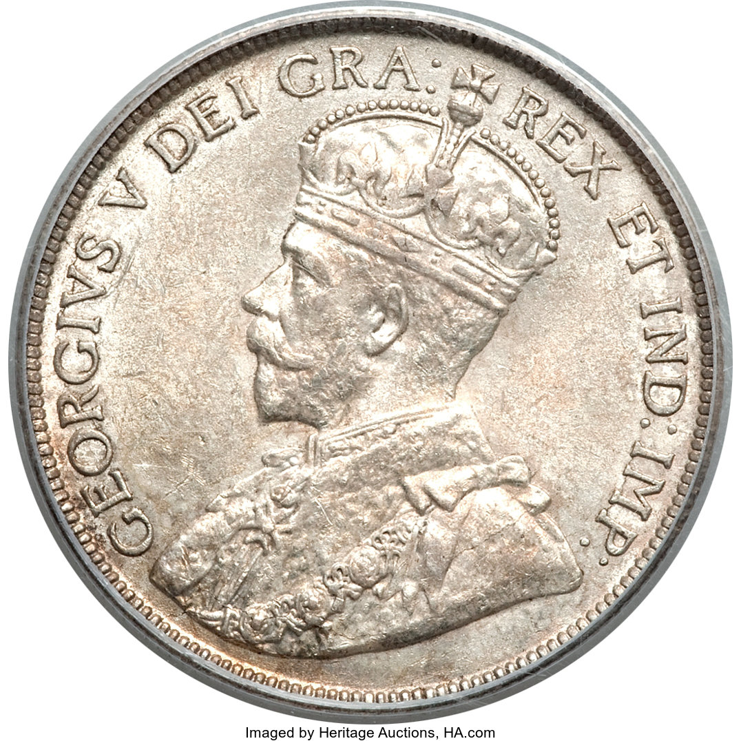 Canada: George V 50 Cents 1917,...