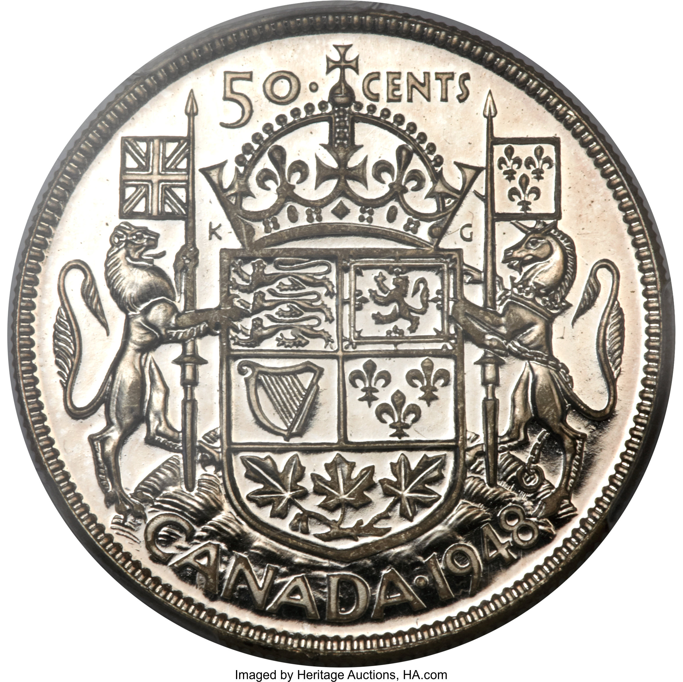 1948 50c Convex MS62 thumbnail 4