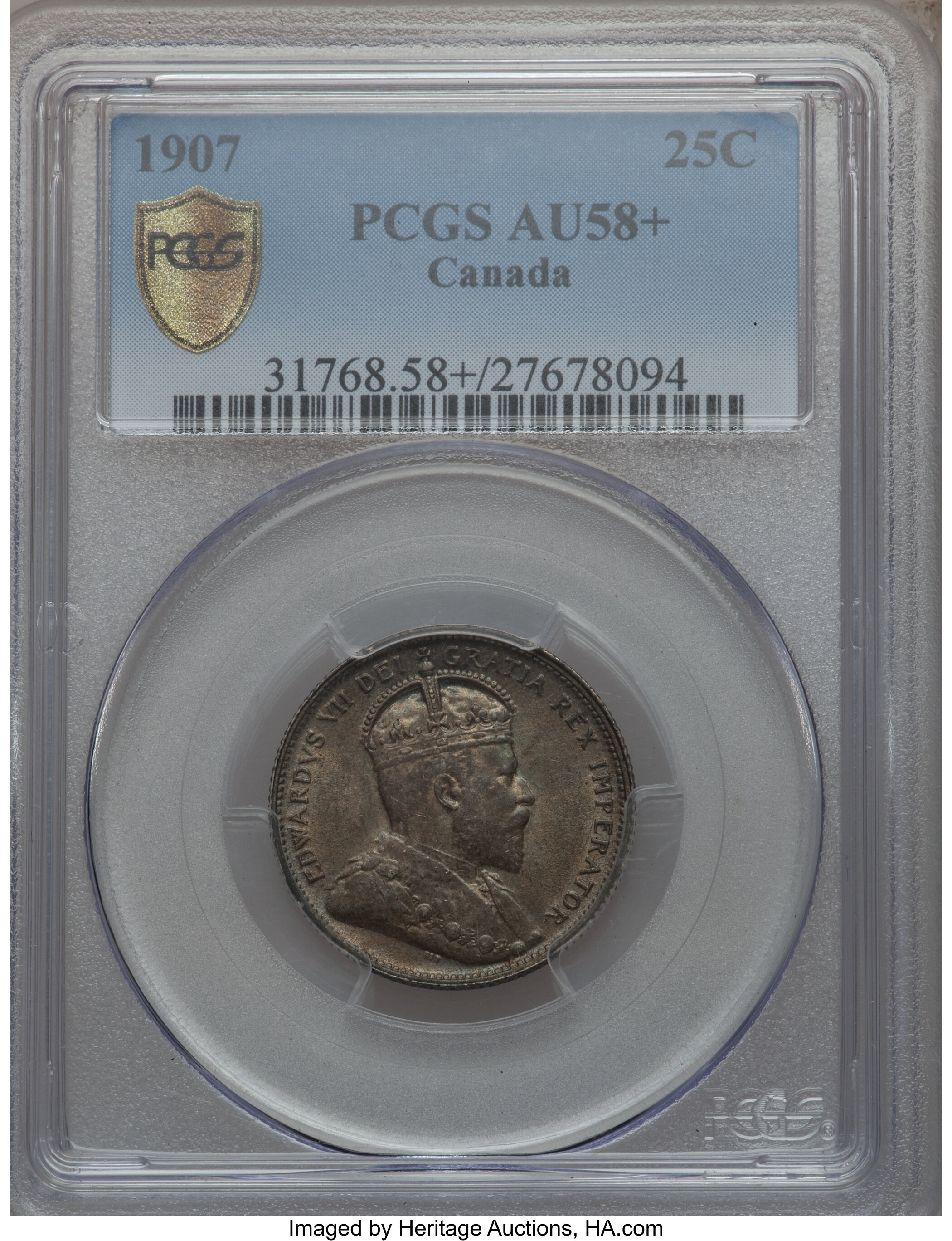Canada: Edward VII 25 Cents 1907,...