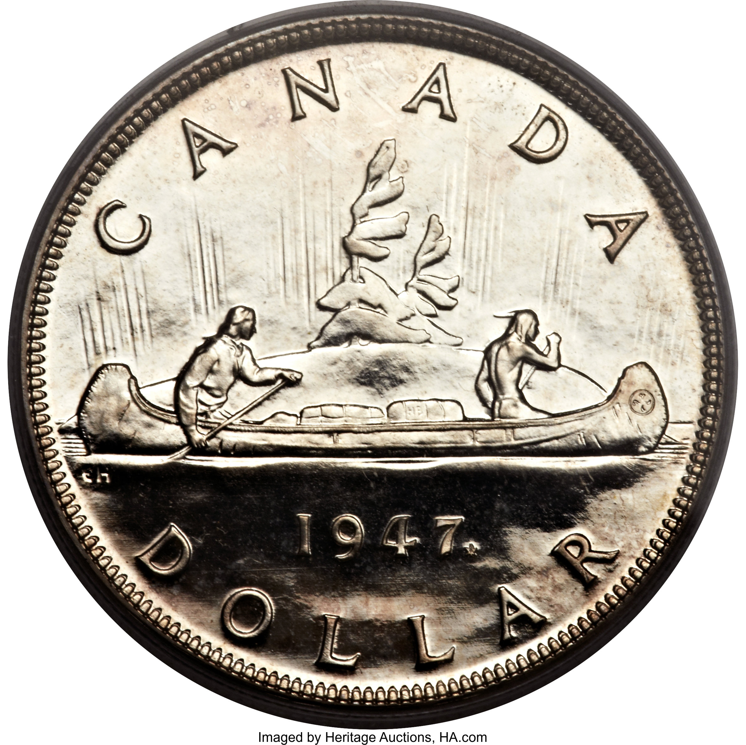 1947 S$1  Maple Leaf MS66 thumbnail 8