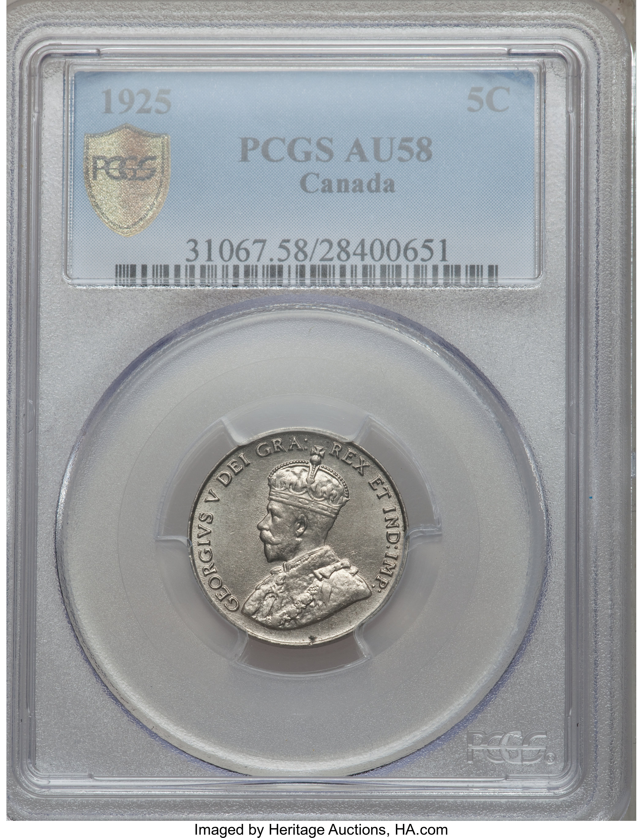 Canada: George V 5 Cents 1925,...