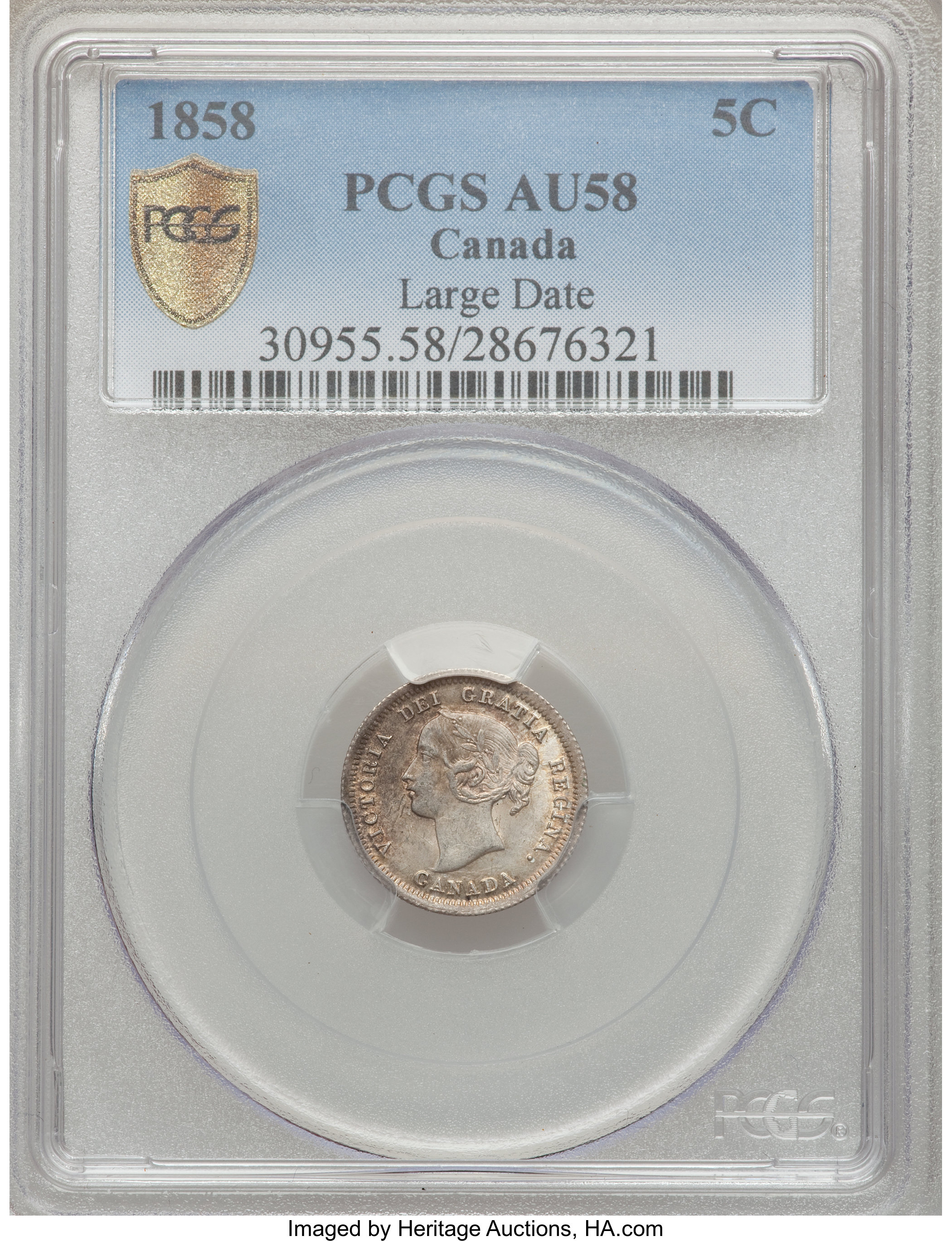 1858 5c Province of Canada, Small Date XF45 thumbnail 20