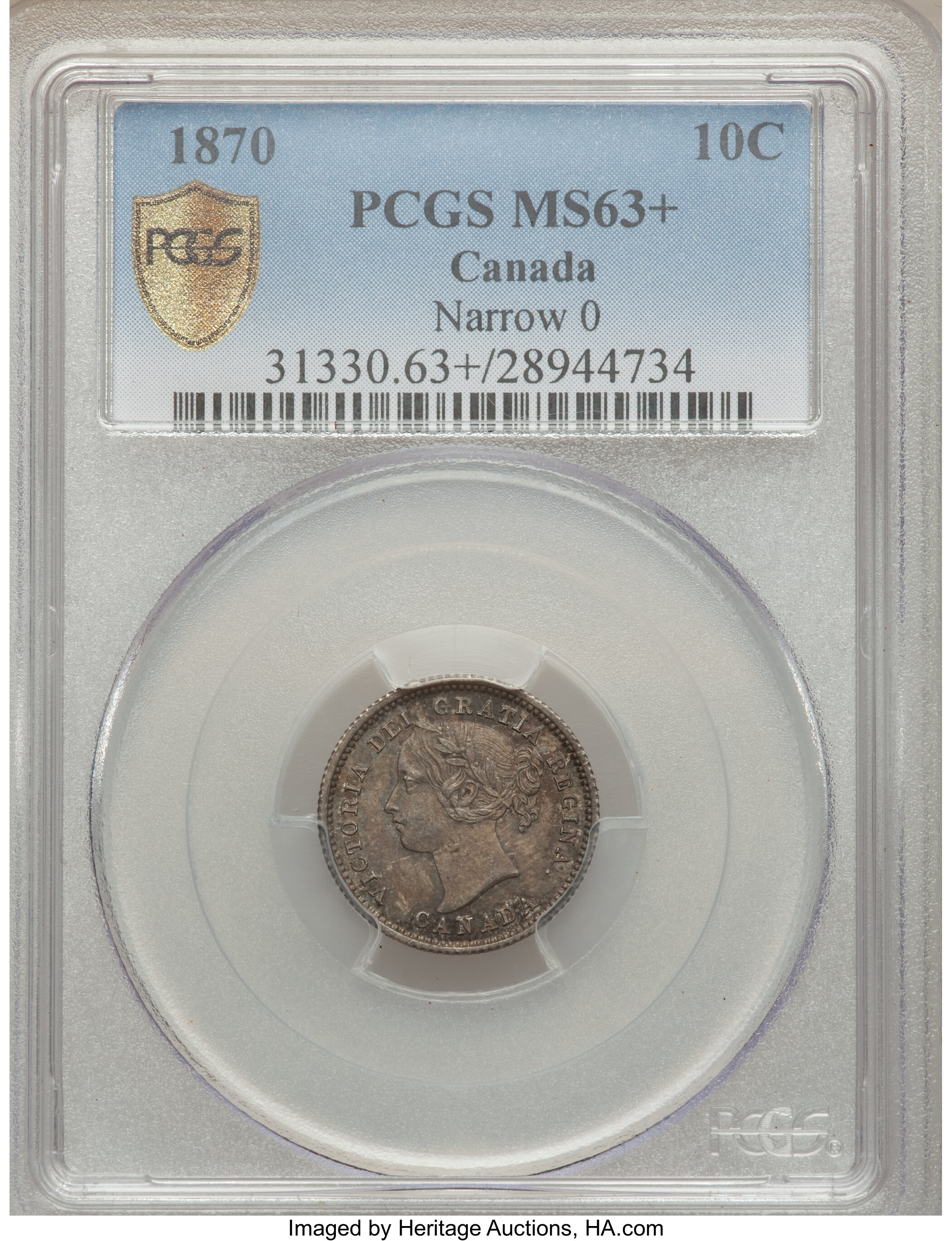 1870 10c Narrow 0 MS60 thumbnail 16
