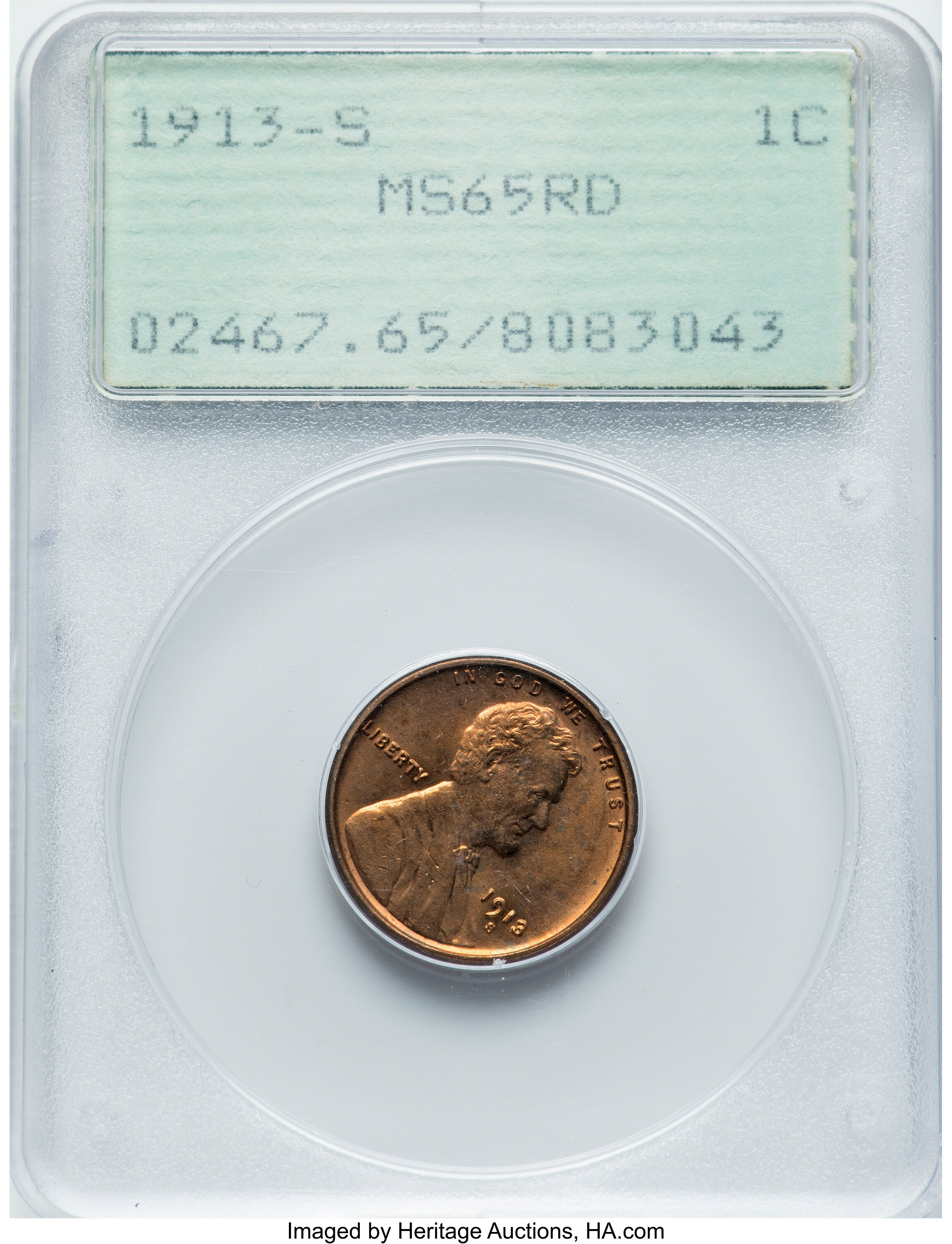 1913-S 1c MS RD MS65 RD thumbnail 8