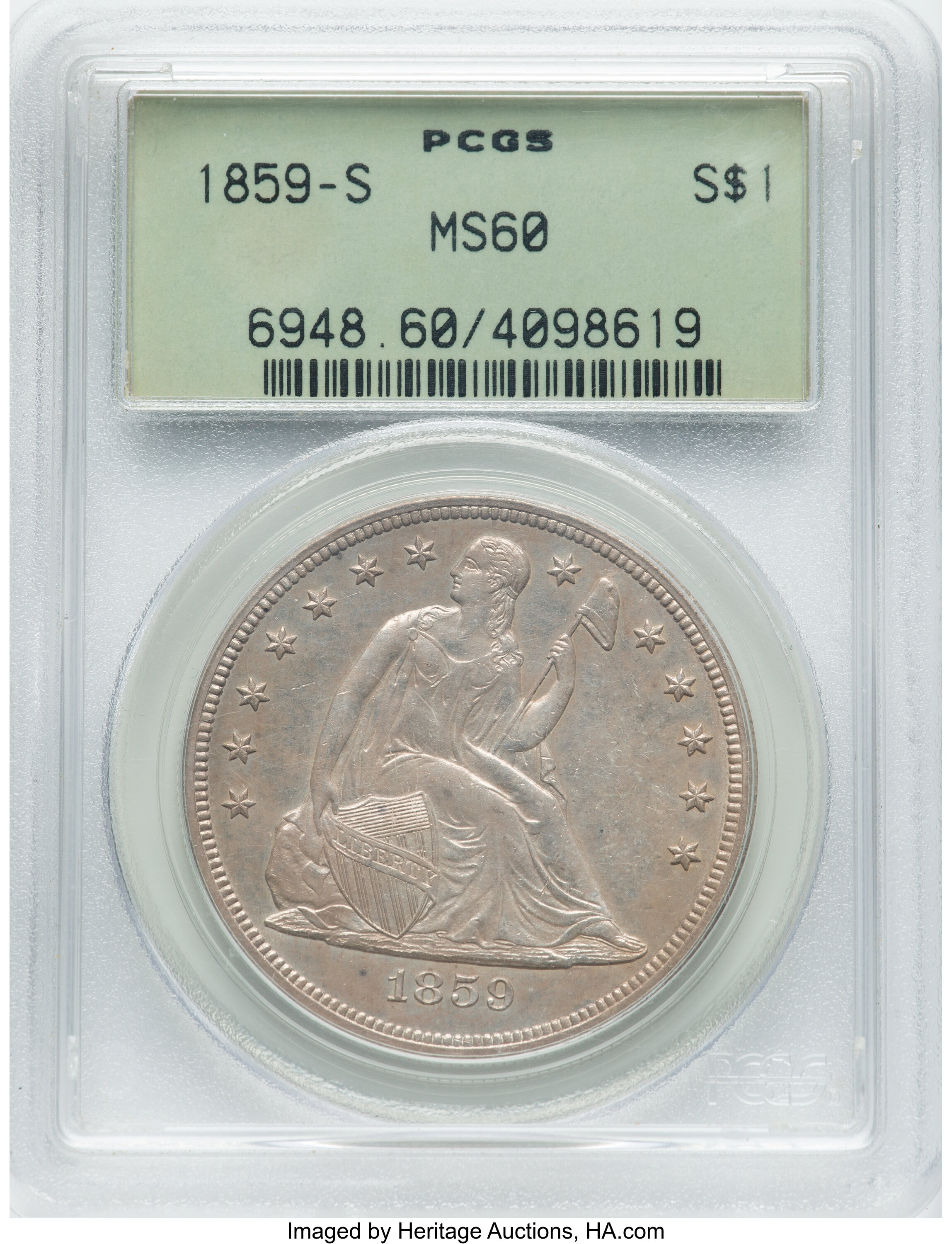 1859-S $1 AU55 thumbnail 11