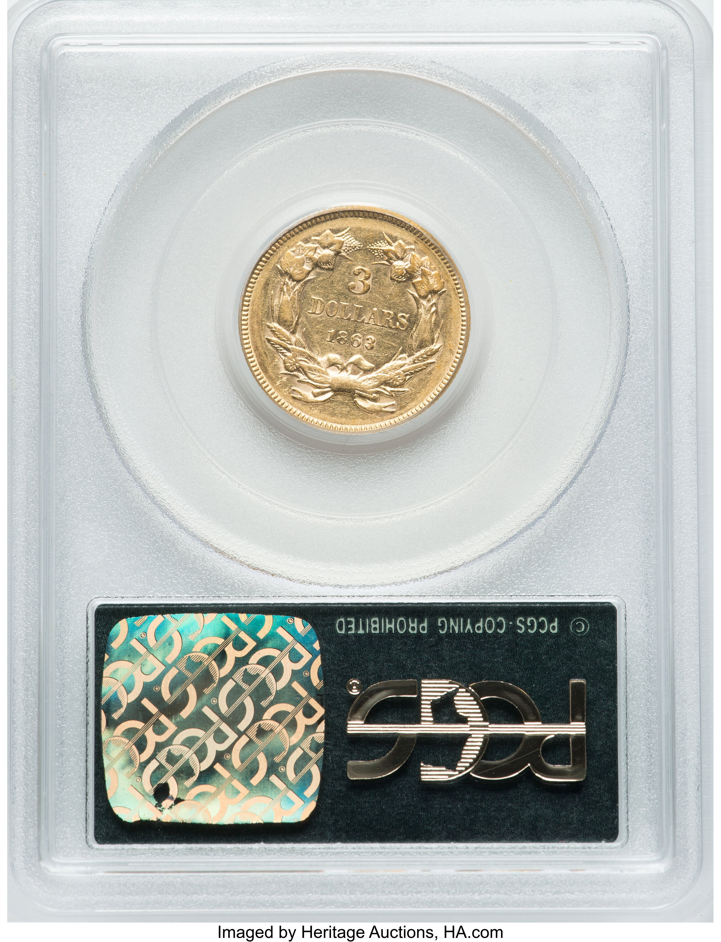 1863 $3 AU55 thumbnail 10